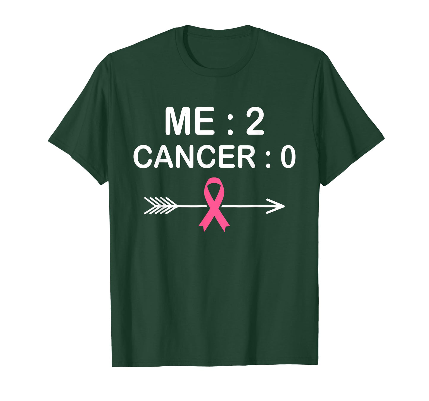 Me 2 Cancer 0 Pink Ribbon Breast Cancer Awareness T-Shirt