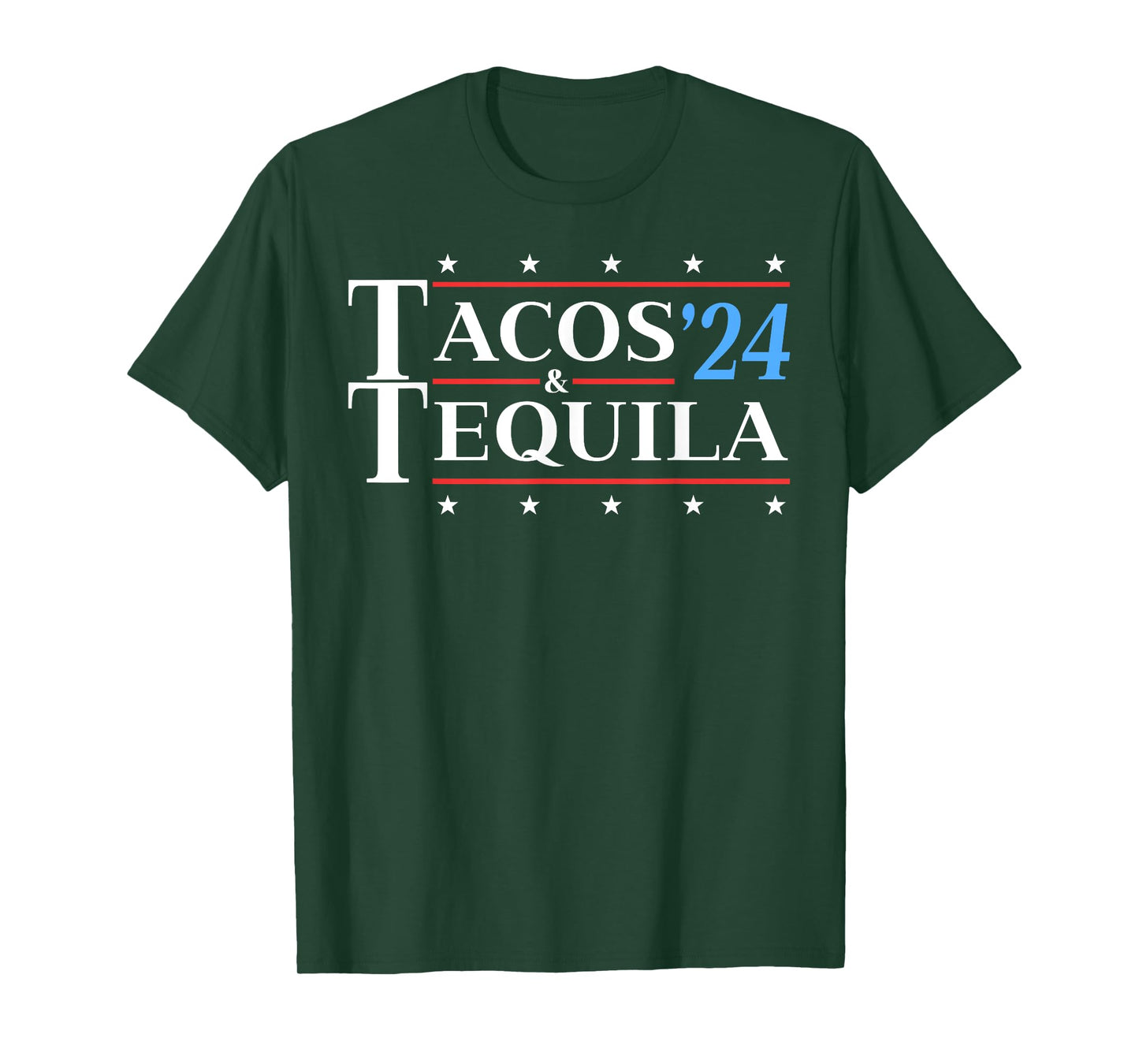 Tacos & Tequila '24 Funny Presidential Election 2024 Parody T-Shirt