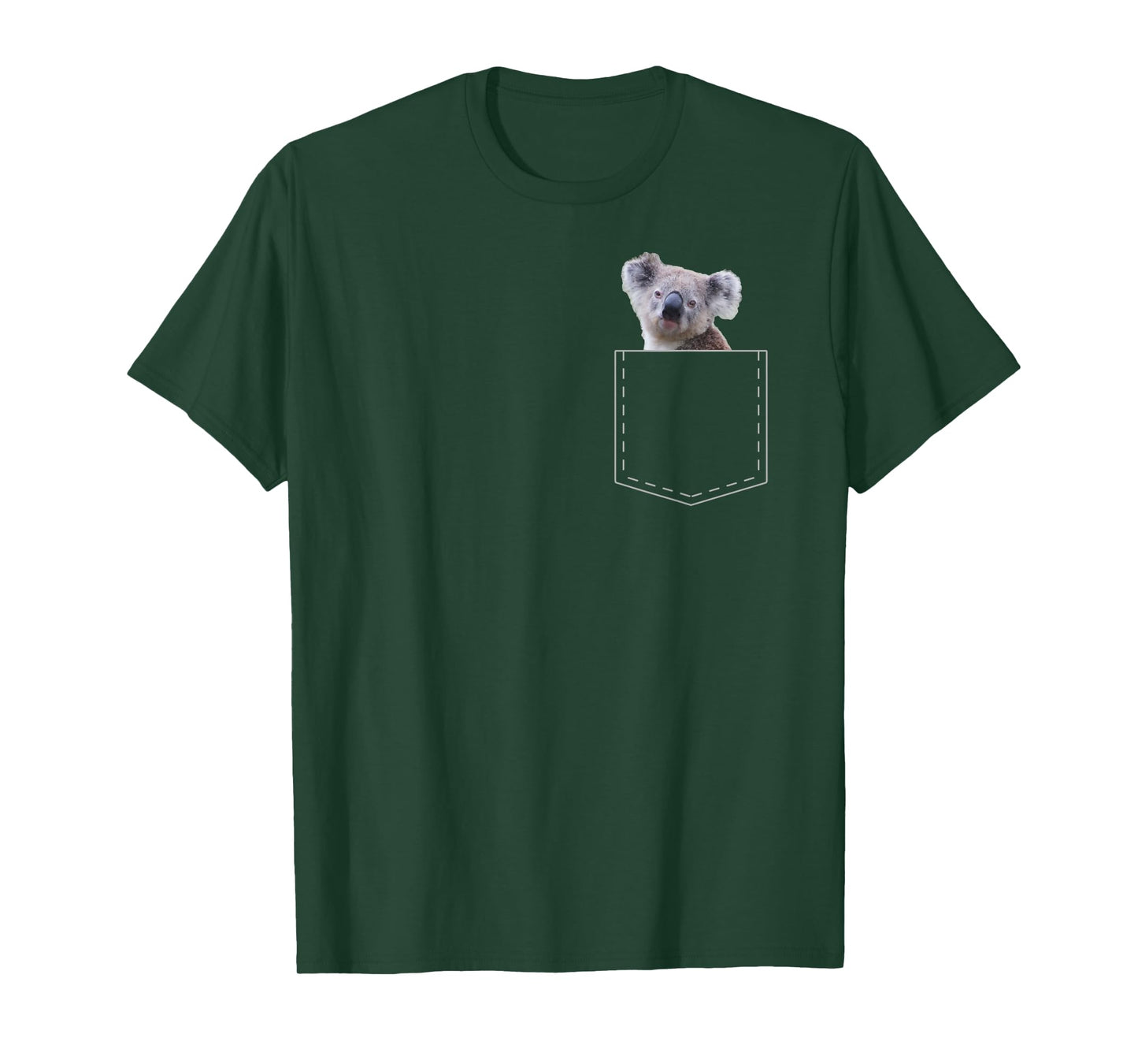 Cute Koala Gift Funny Pocket For Men Women Girls Boys T-Shirt