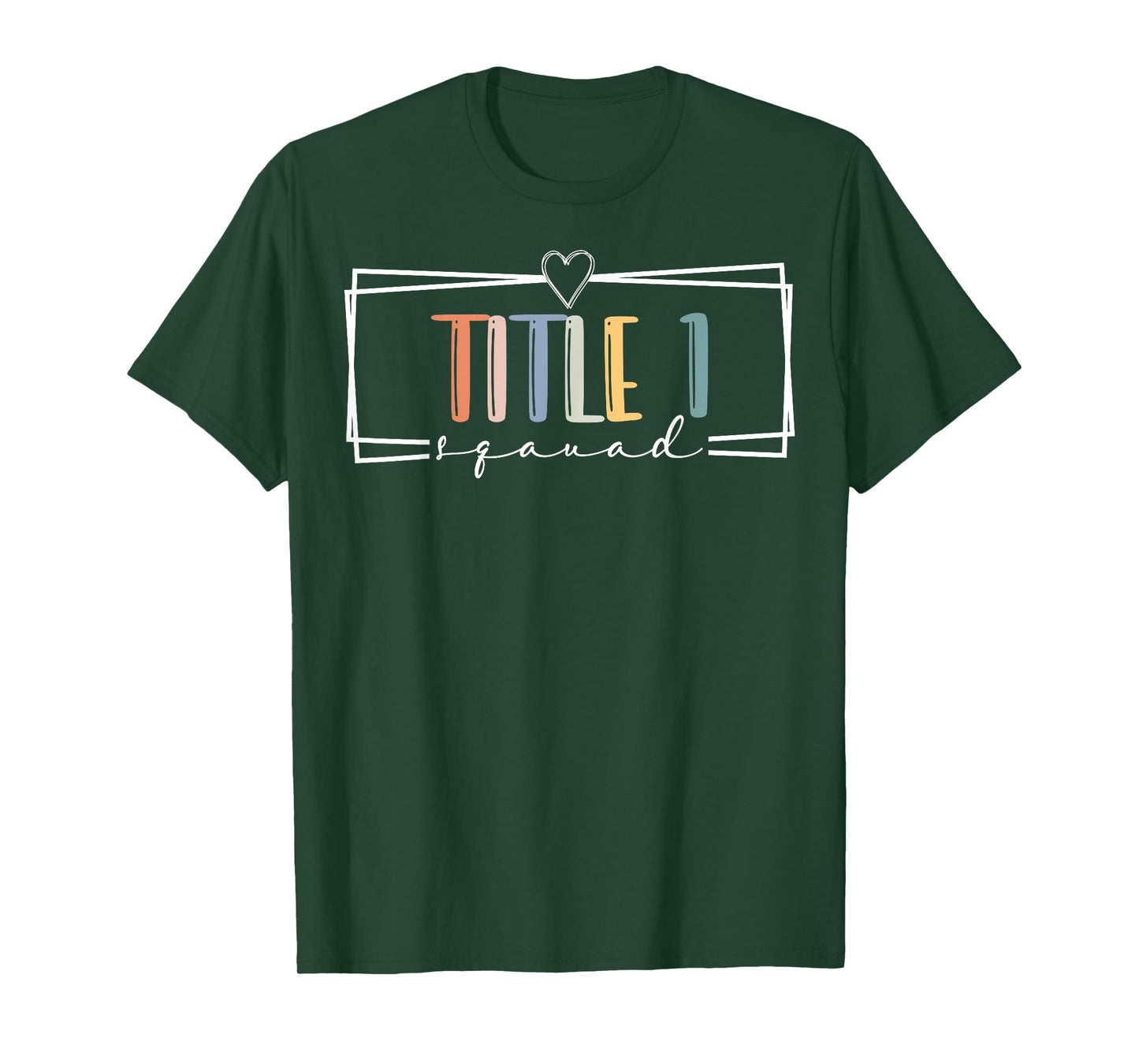 title 1 squad cute title 1 reading team teacher squad Men Women Kids T-Shirt