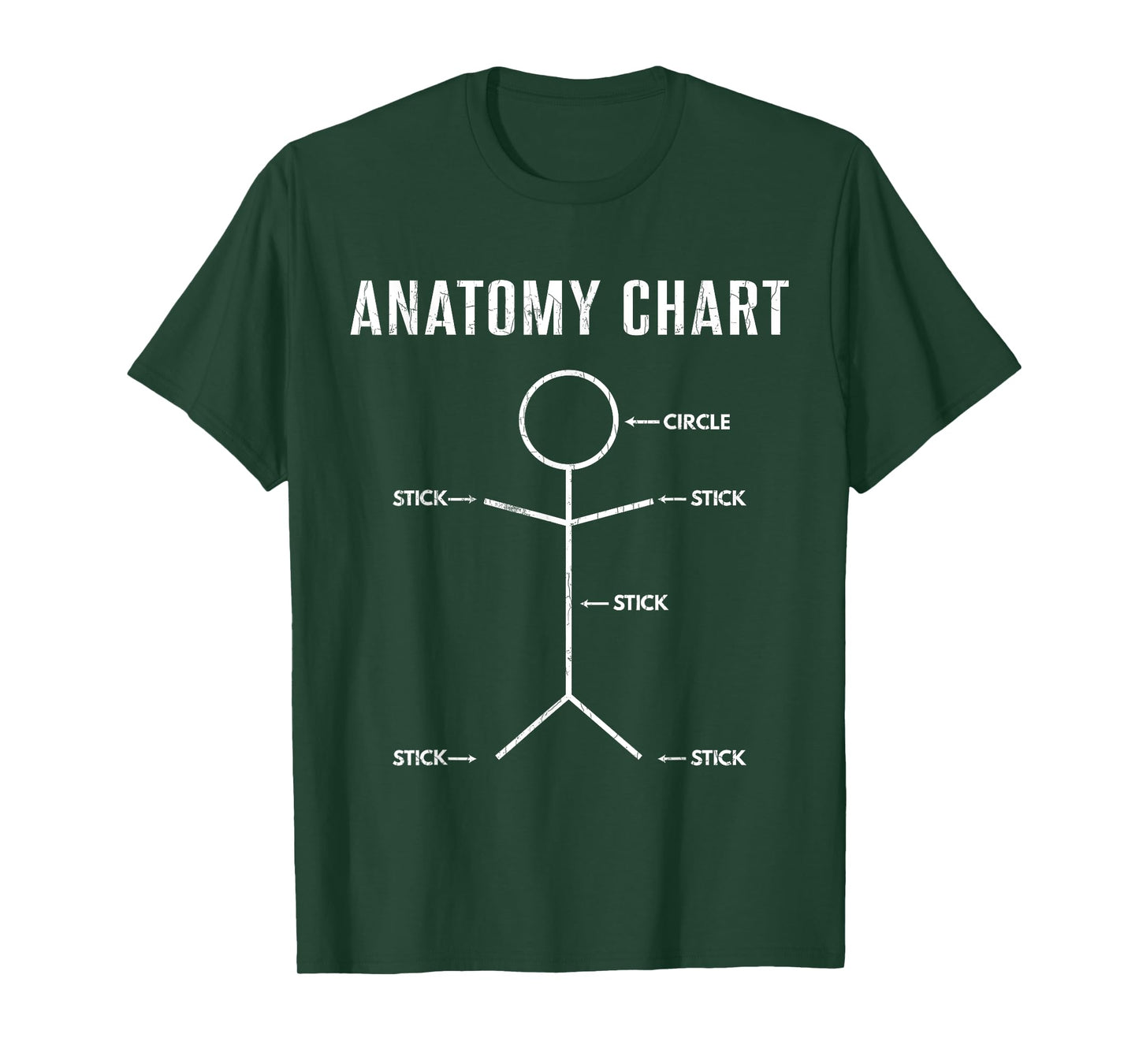 Anatomy Chart Funny Medical School Students Graphic T-Shirt