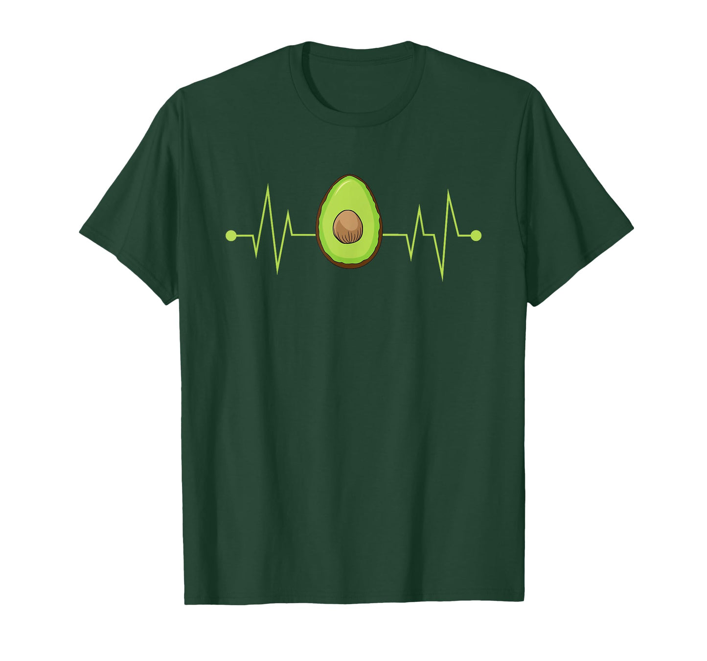 Avocado Heartbeat Funny EKG Vegan Best Gift Men Women Kids T-Shirt