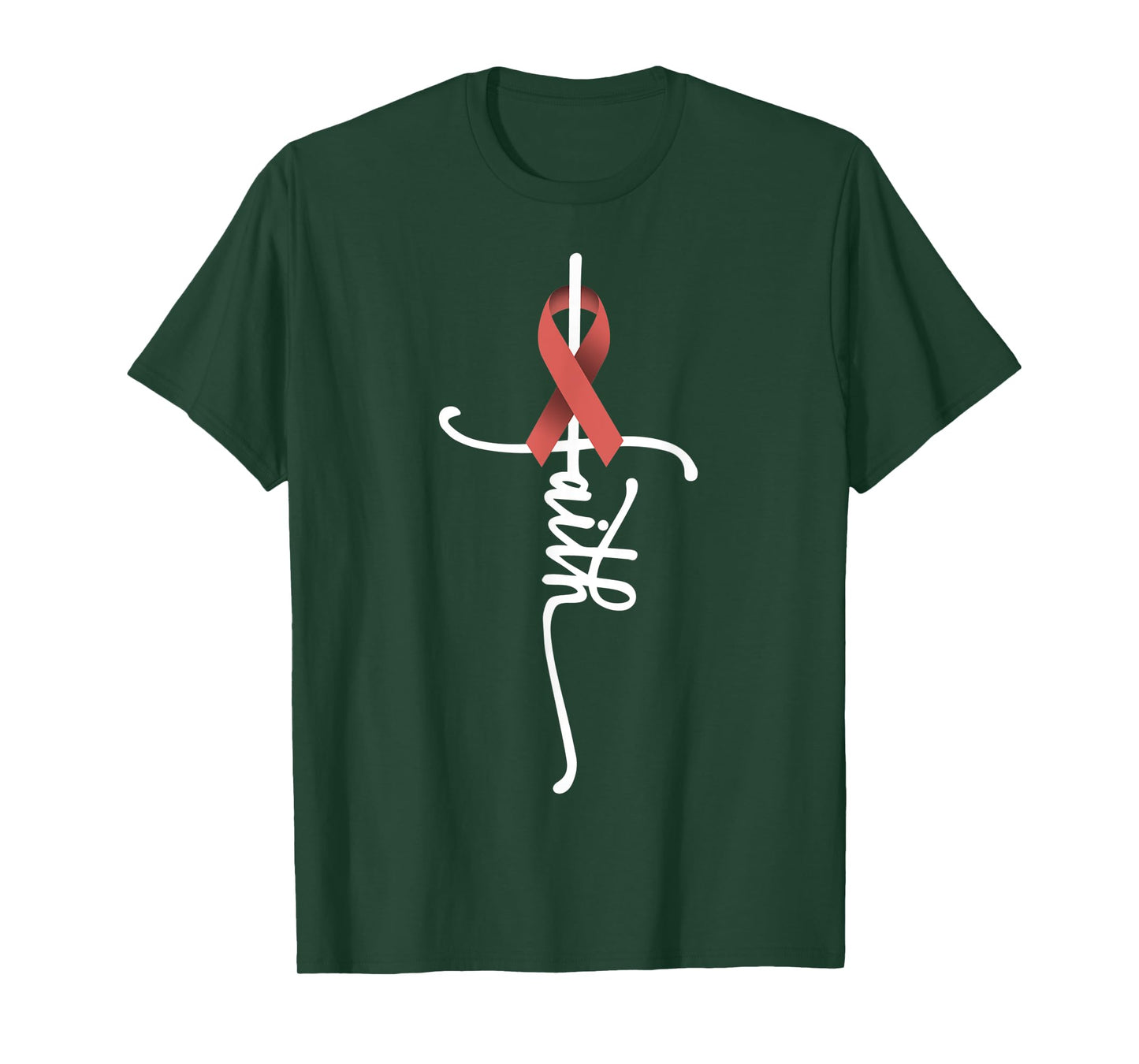 Uterine Cancer Faith Endometrial Cancer Awareness Support T-Shirt
