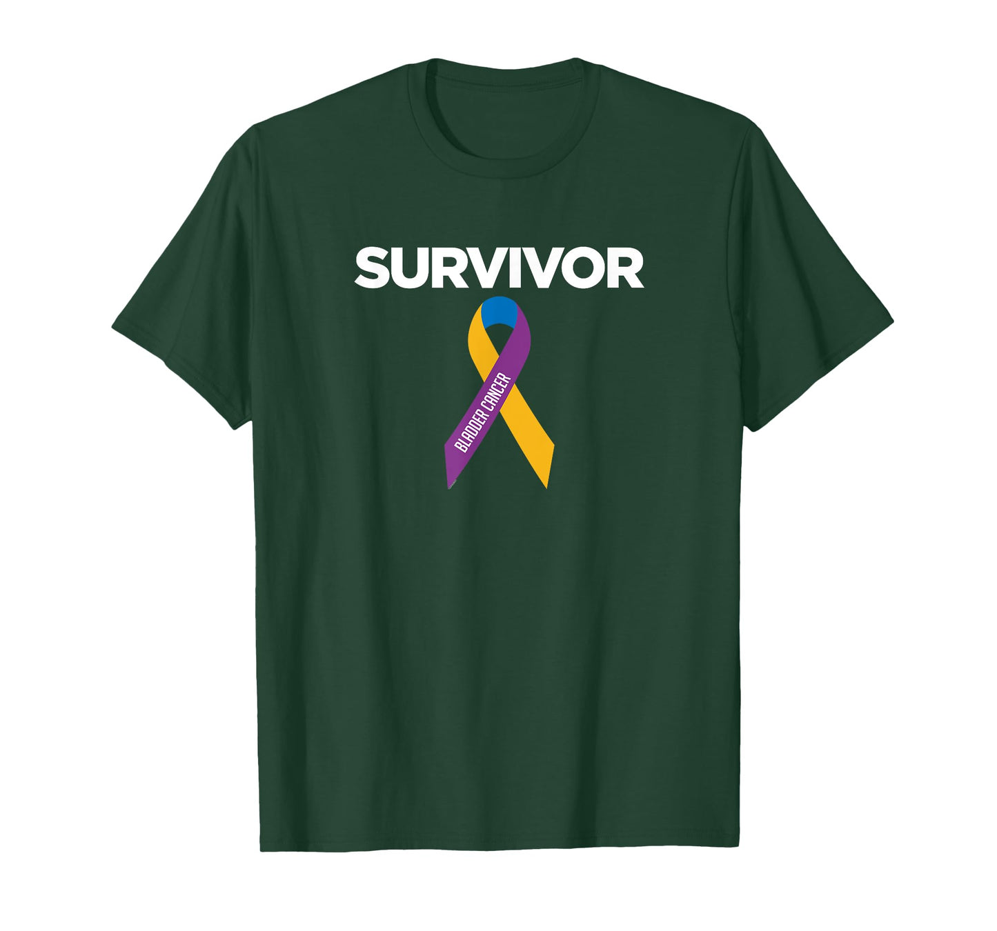 Bladder Cancer Survivor T-Shirt with Awareness Ribbon T-Shirt
