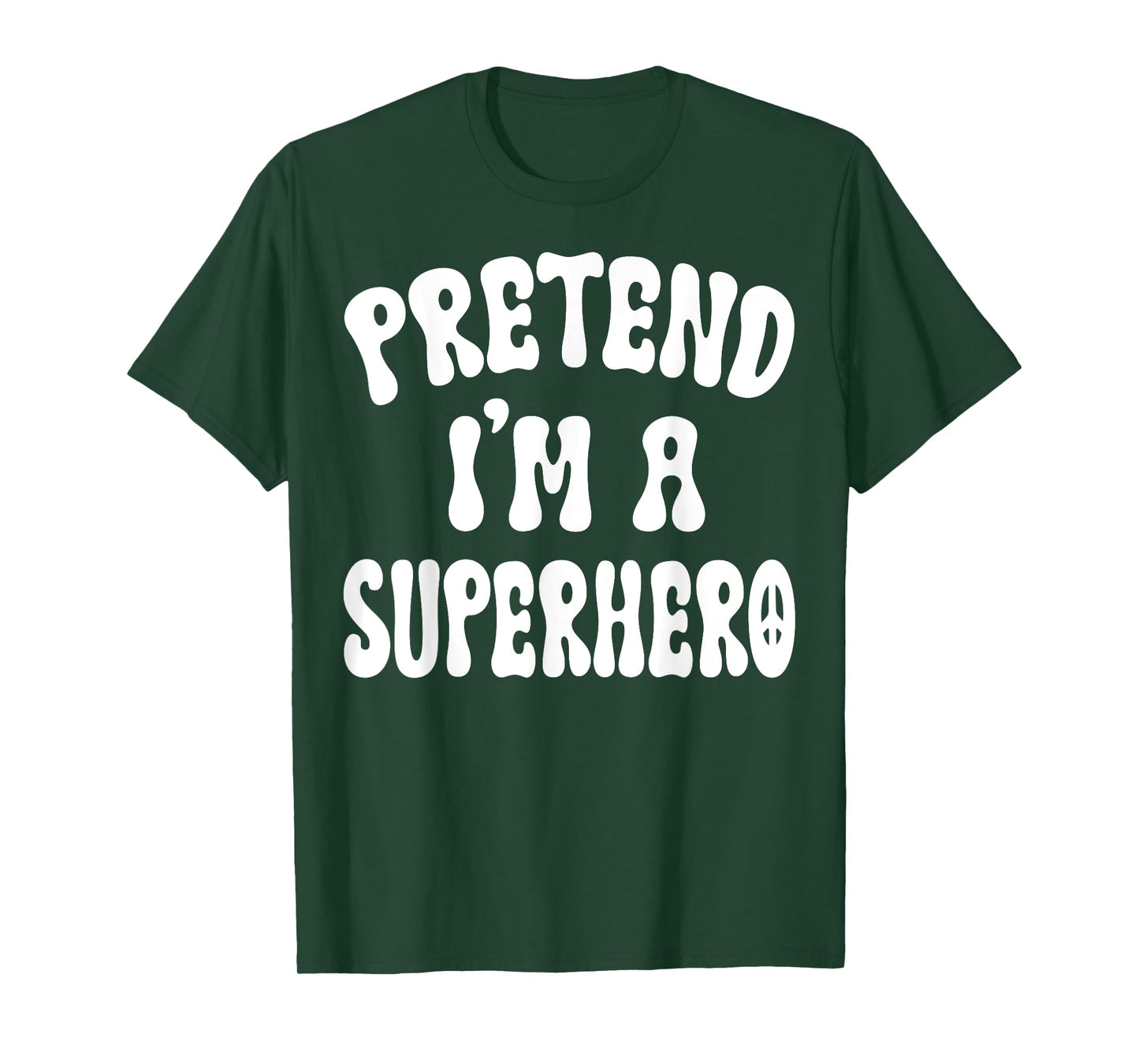 Pretend I'm A Superhero Funny Halloween Family Matching Lazy T-Shirt