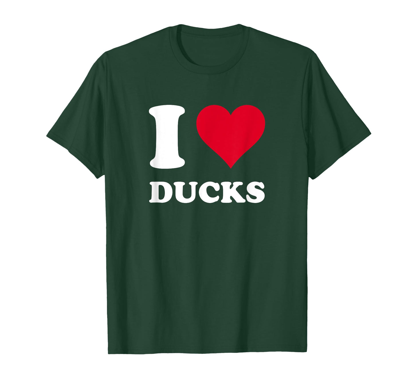 Red Heart I Love Ducks T-Shirt