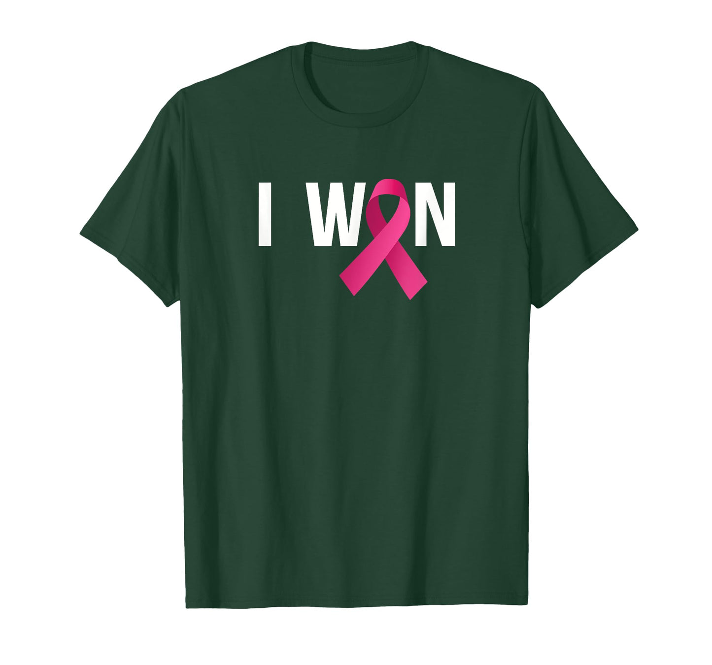 I Won Breast Cancer Awareness Month Pink Ribbon Womens T-Shirt