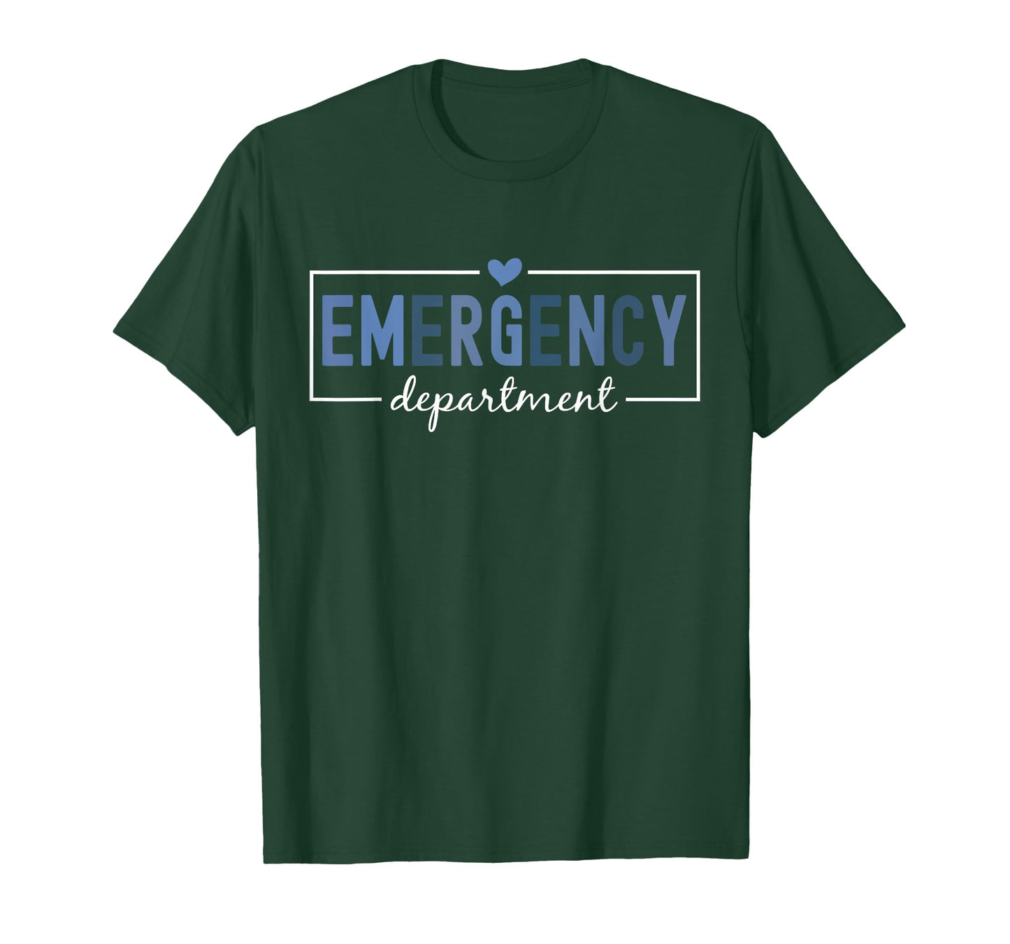 ER Nurse Emergency Department Emergency Room Gifts Womens Unisex Adults Black 100% Polyester Modern Crew Neck Short Sleeve T-Shirt Small