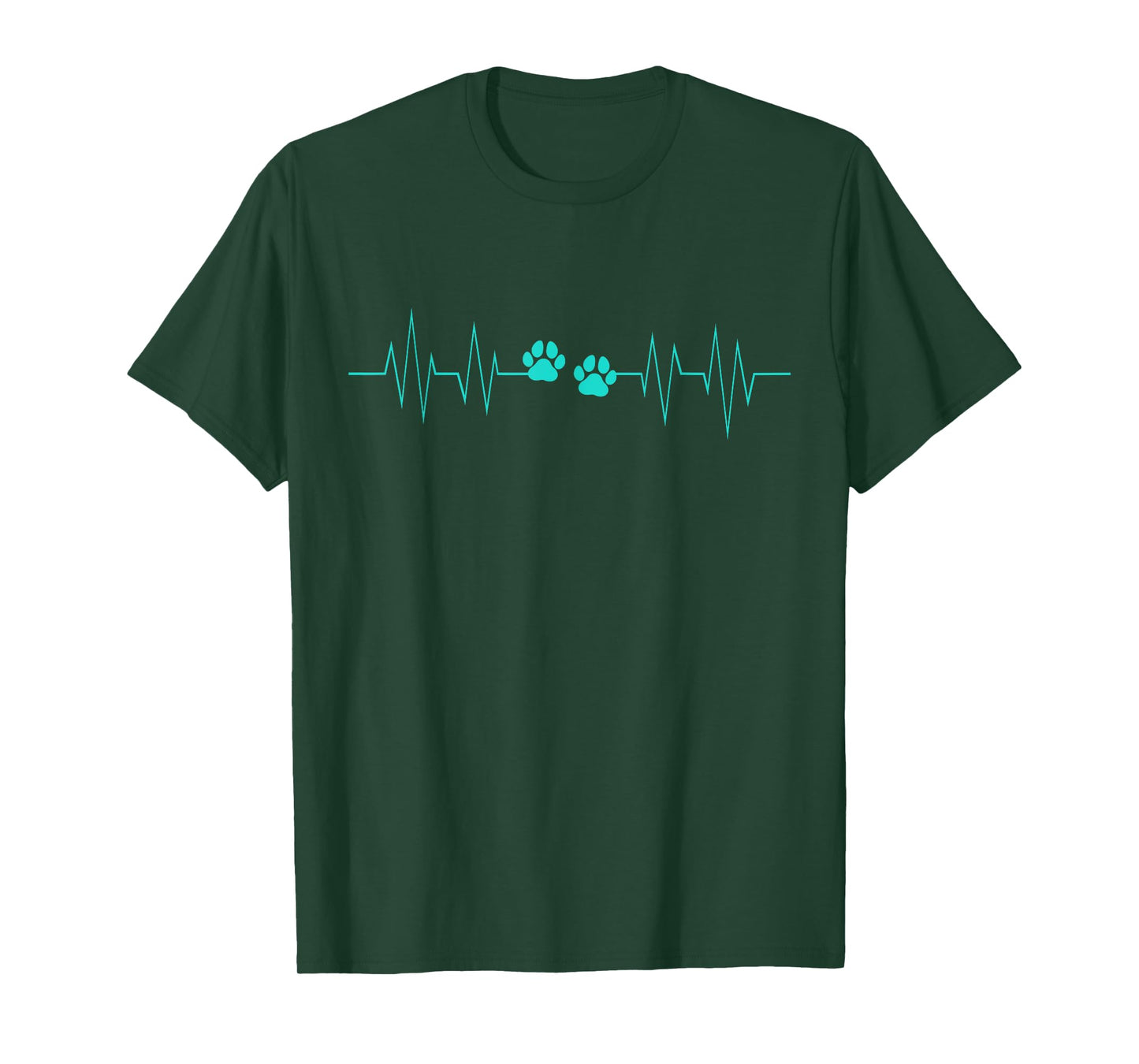Paw Print Heartbeat Funny EKG Veterinary Veterinarian Gift T-Shirt