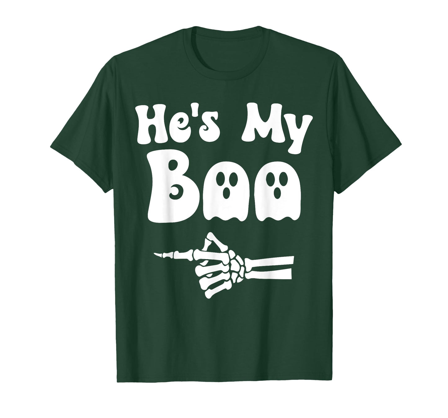 He's My Boo Matching Couple Halloween Couples She's My Boo T-Shirt