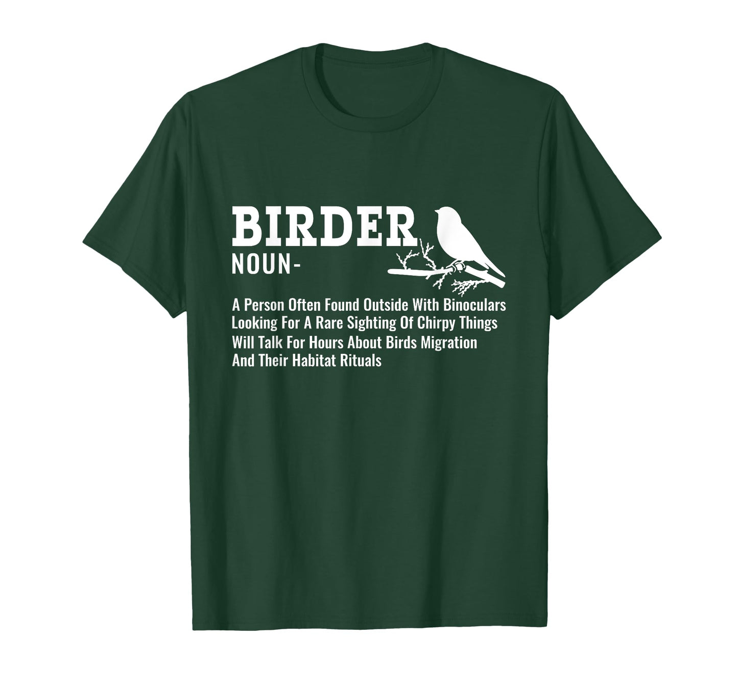 Funny Birder Definition Birding Bird Watching Bird Lover T-Shirt