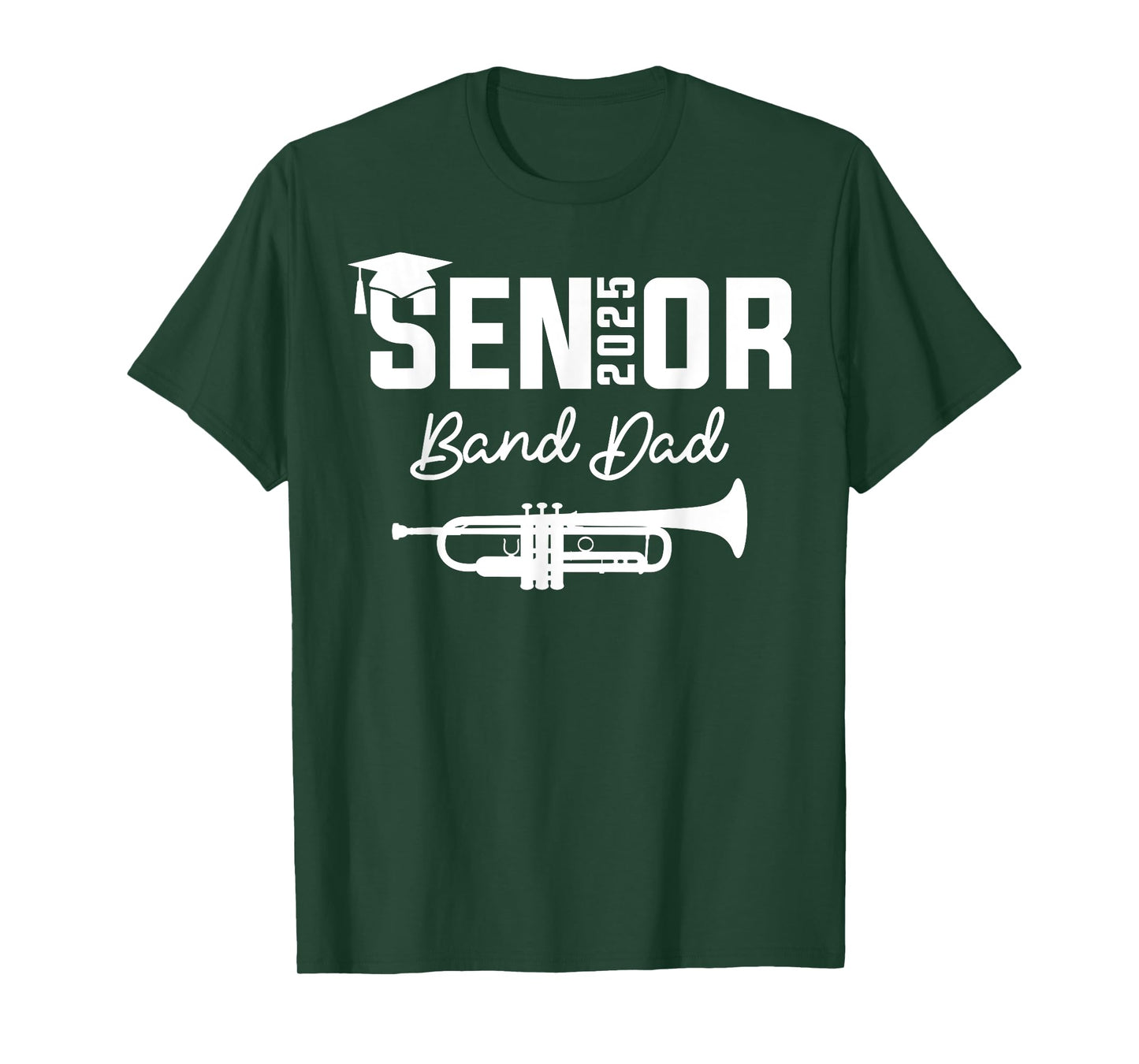 Senior Band Dad 2025 Marching Band Class Of 2025 Trumpet T-Shirt