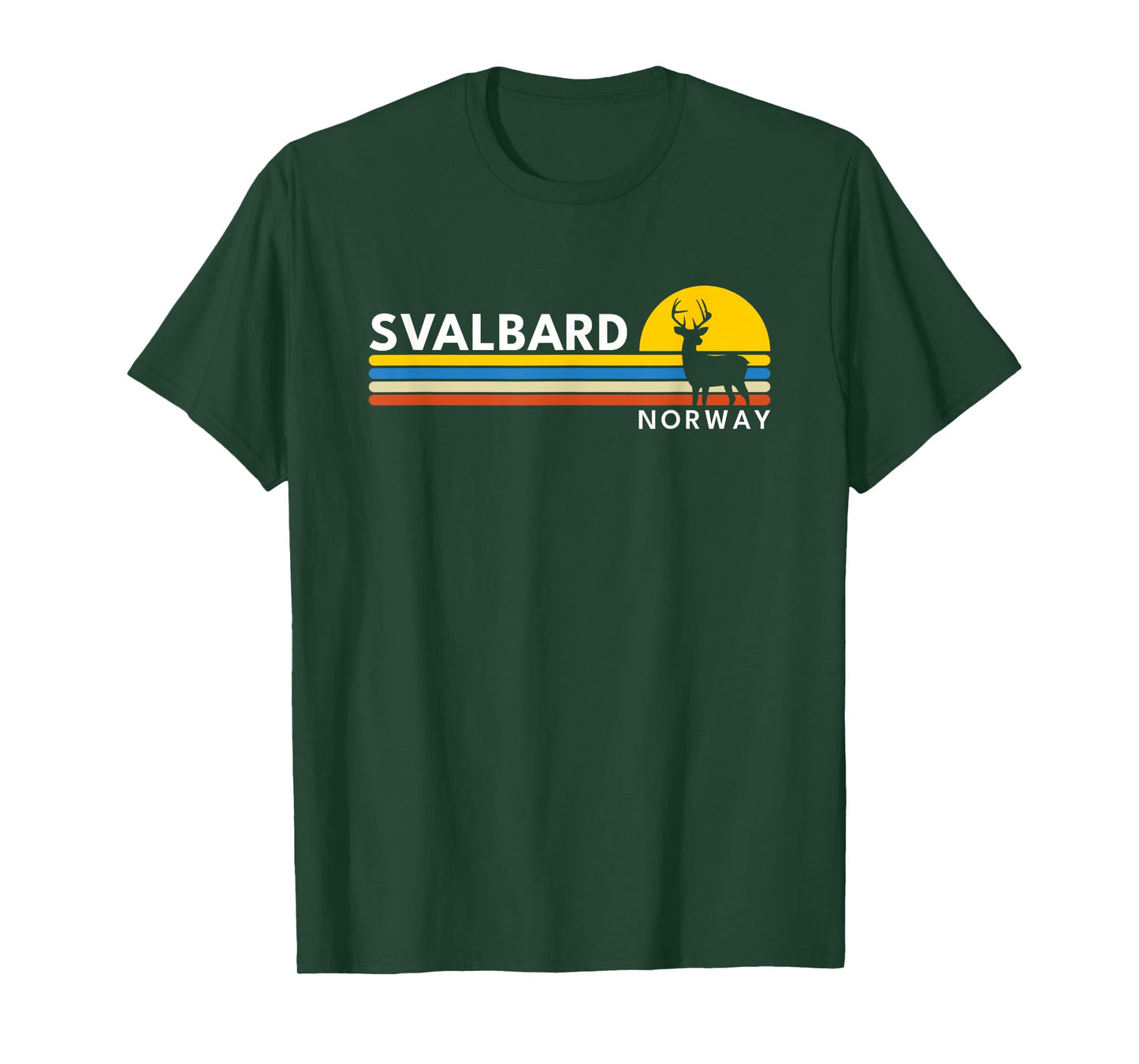 Svalbard Norway Deer Vintage Retro Souvenirs T-Shirt