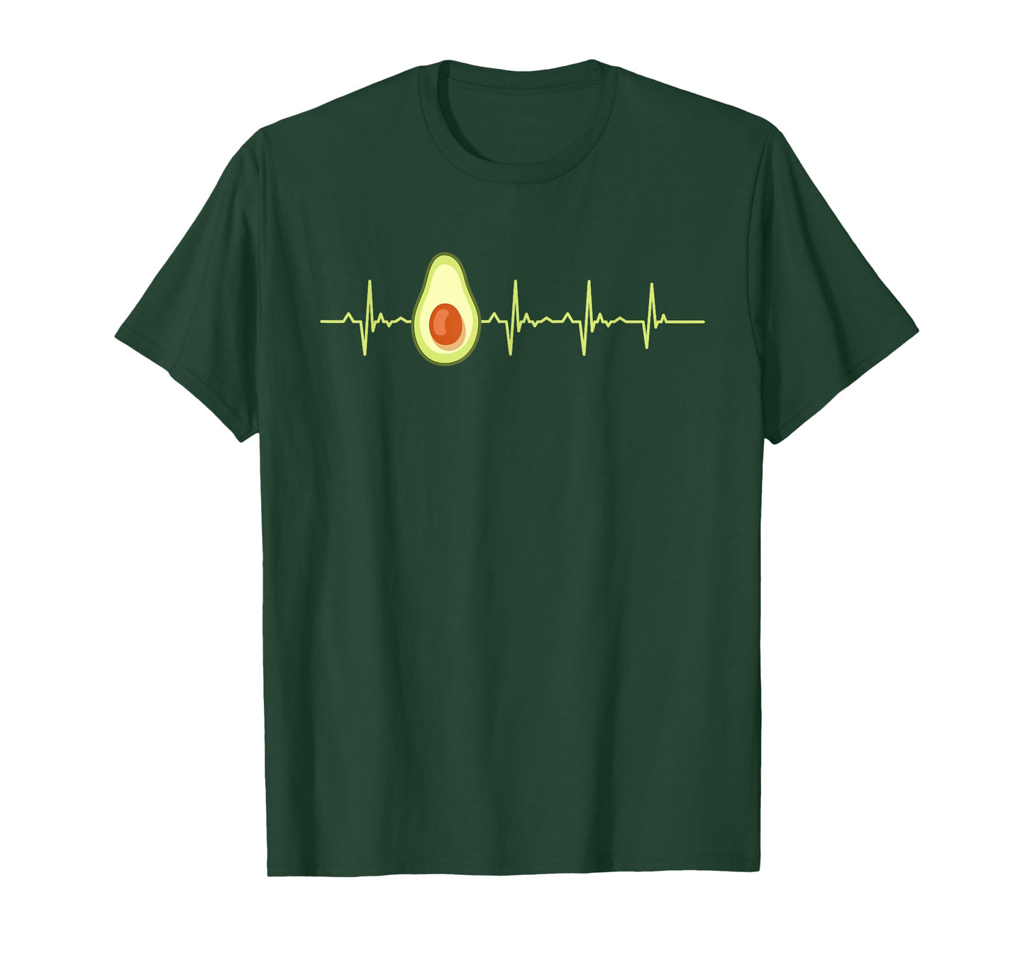 Avocado Heartbeat Funny EKG Vegan Best Gift Men Women Kids T-Shirt