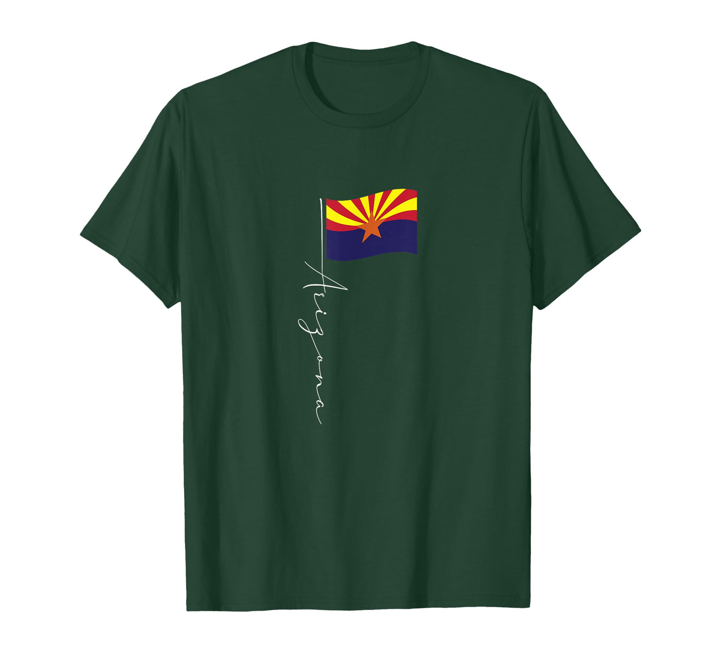Family Heritage Gifts Arizona Signature Flag Pole - Elegant Arizonan Flag T-Shirt