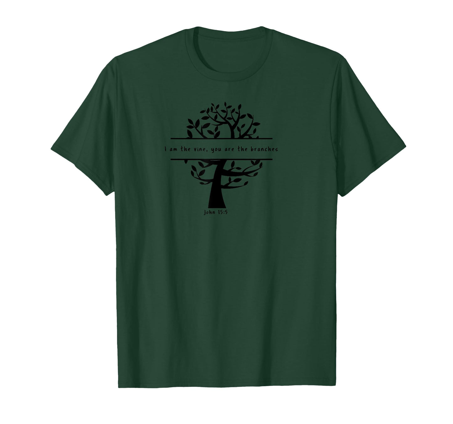 John 15:5 I Am The Vine Christian Faith Bible Tree Branches T-Shirt