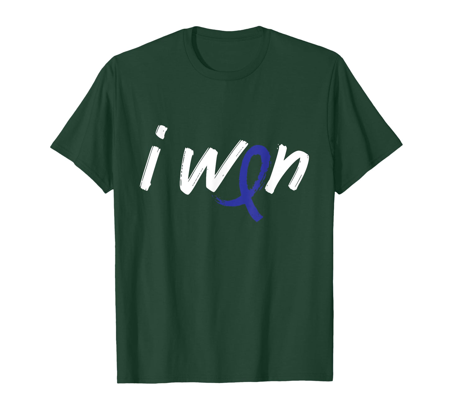 Cancer Warriors Tees co Rectal Cancer Awareness I Won Fighter T-Shirt - Black, Unisex-Adults, Short Sleeve, T-Shirt, Cancer Awareness T-Shirt