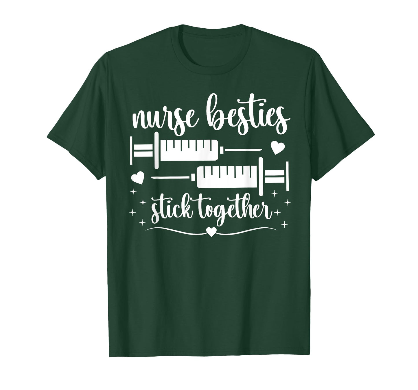 Nurse Besties Stick Together Funny Nurse Best Friend Work T-Shirt