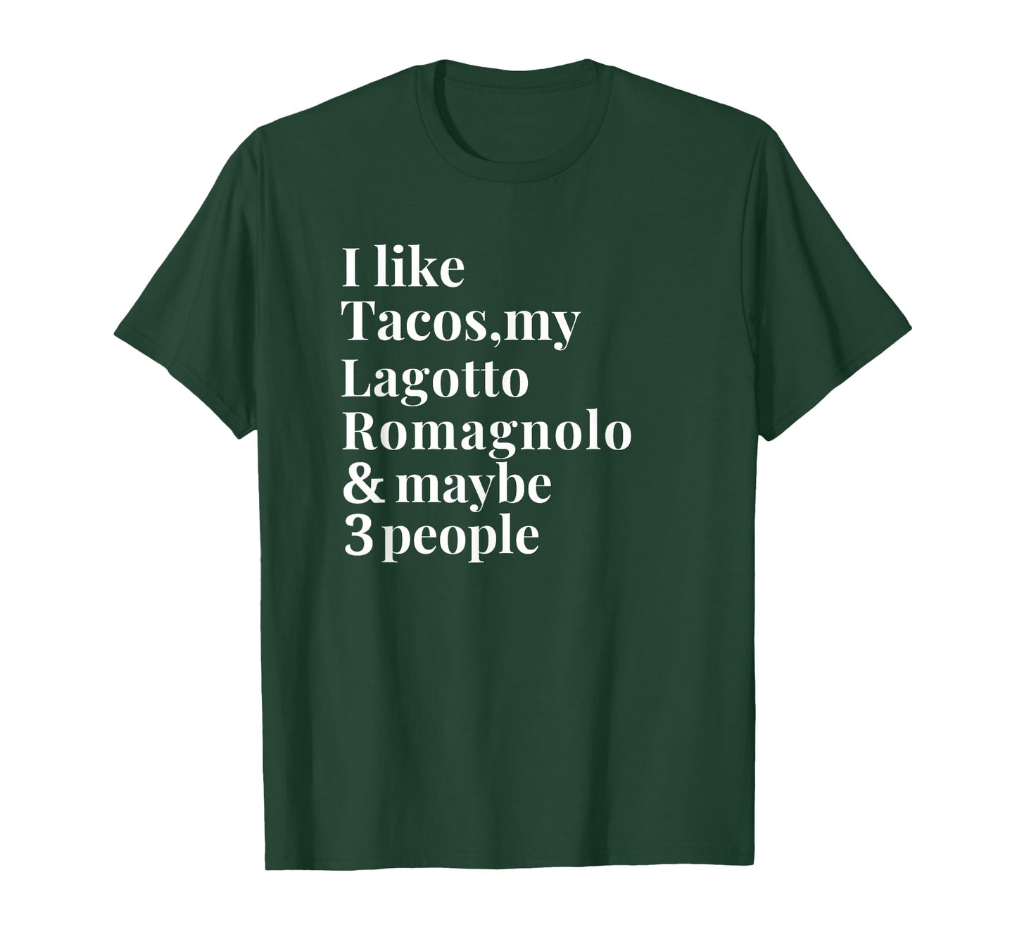 Lagotto Romagnolo Funny Dog Owner Tacos Lover Gift Women Men T-Shirt