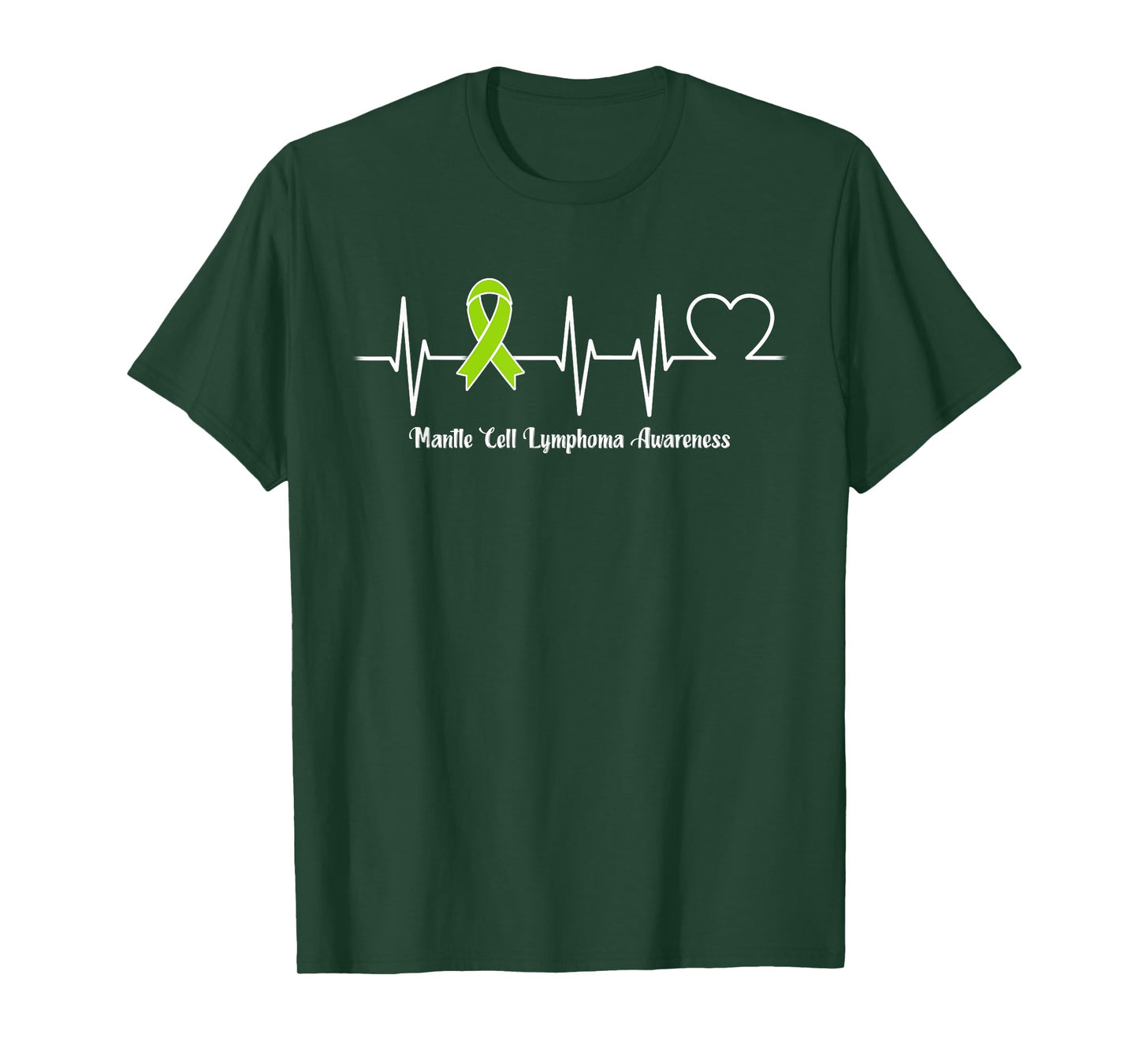 Heartbeat Mantle Cell Lymphoma Warrior T-Shirt