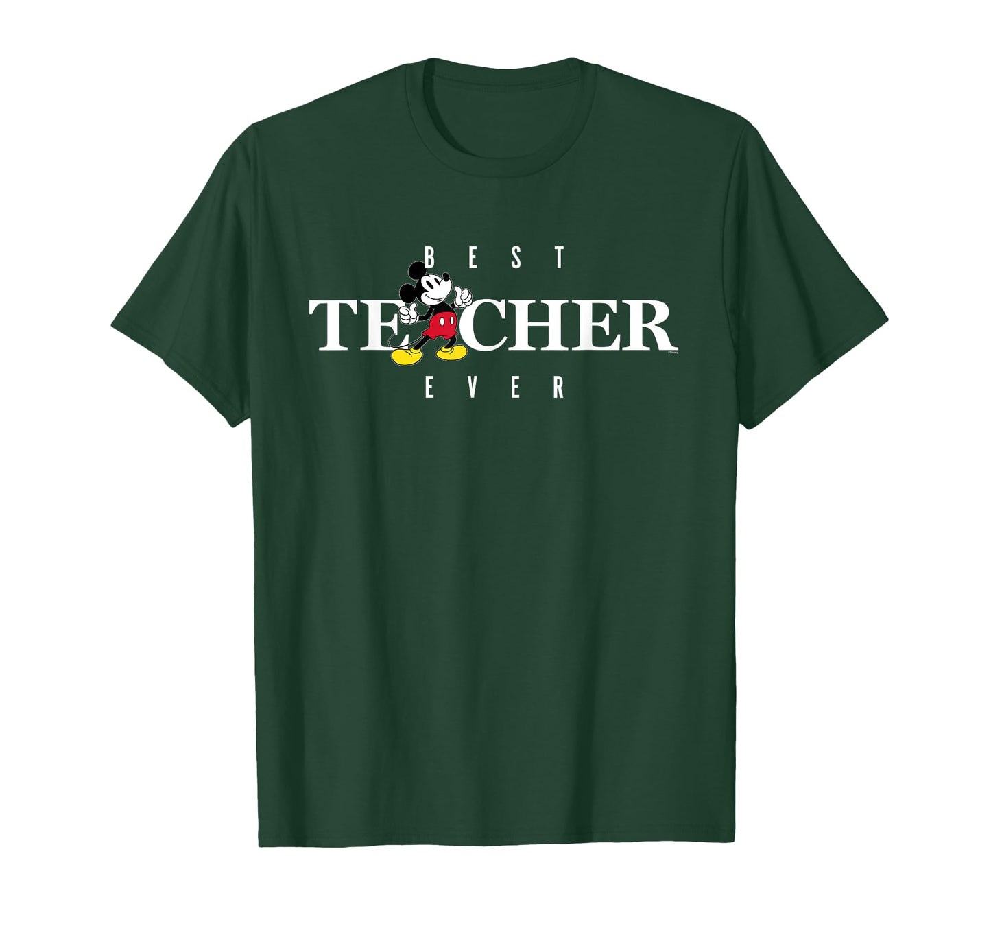 Disney Mickey Mouse Thumbs Up Best Teacher Ever Teacher Gift T-Shirt