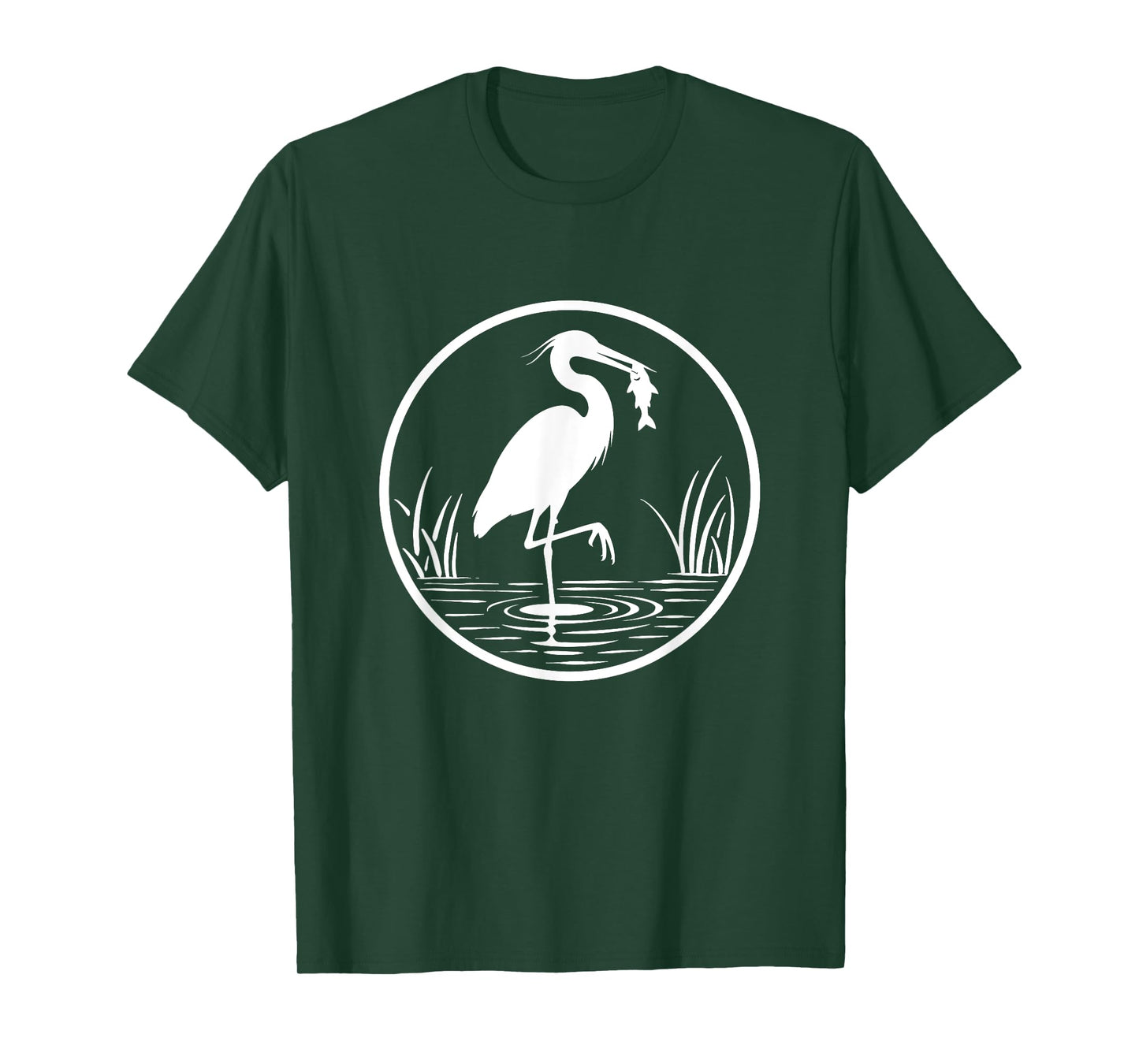Heron Fishing - Fishing Lover Fisherman Angler Angling T-Shirt
