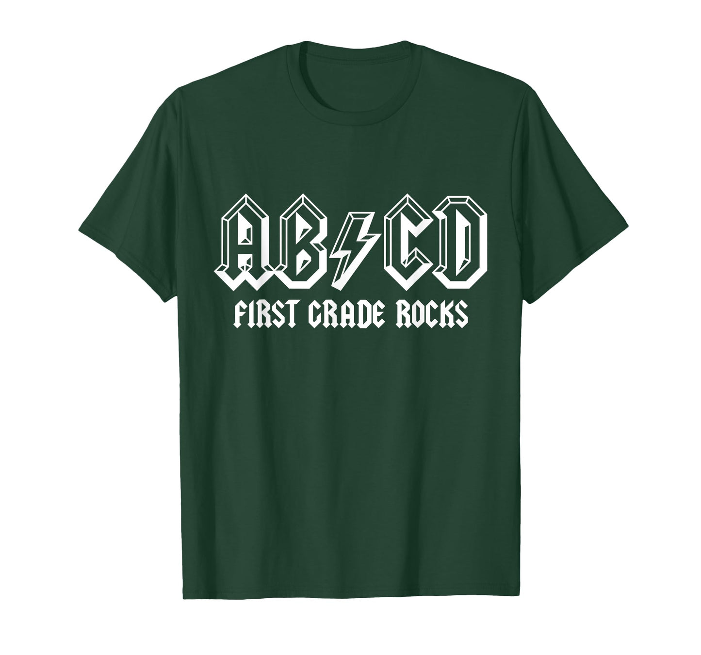 ABCD Rocks Back To School First Grade Rocks Funny Teacher T-Shirt for Men Women Girls Kids