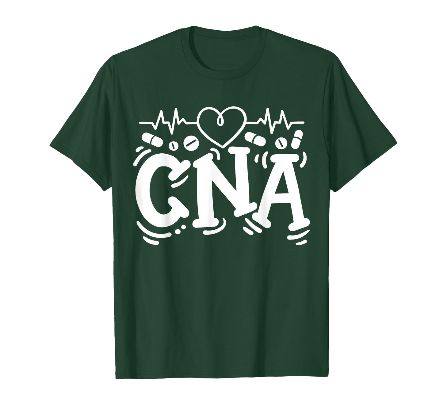 CNA Certified Nursing Assistant Heartbeat Love T-Shirt