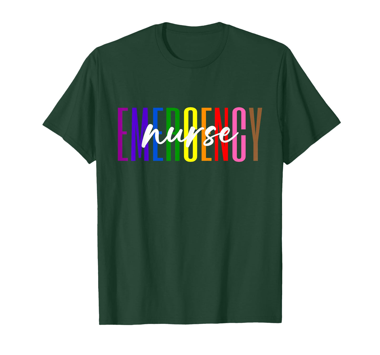 Emergency Nurse ER Nurse Emergency Room Pride Rainbow T-Shirt