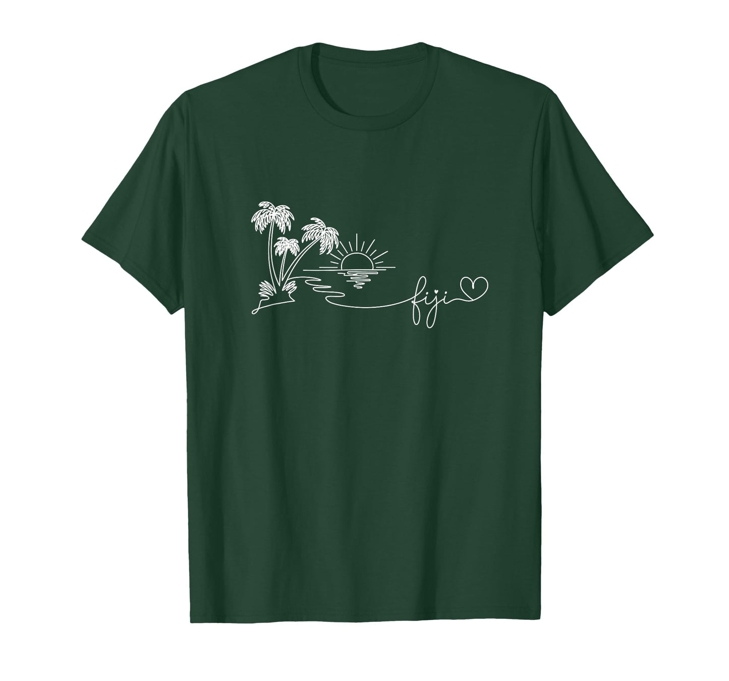 Fiji Signature Heart Art - Beach Souvenir T-Shirt