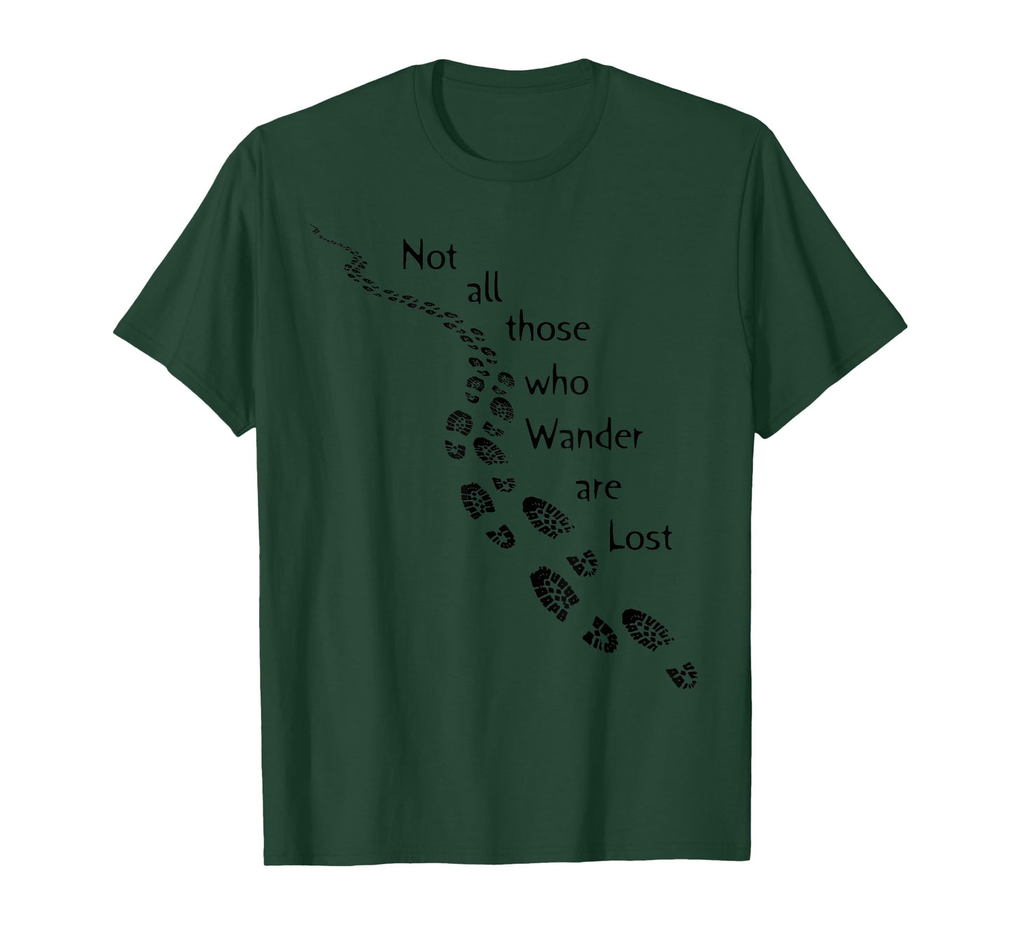 Hiker Not all those who Wander are Lost Hiking Footprints T-Shirt