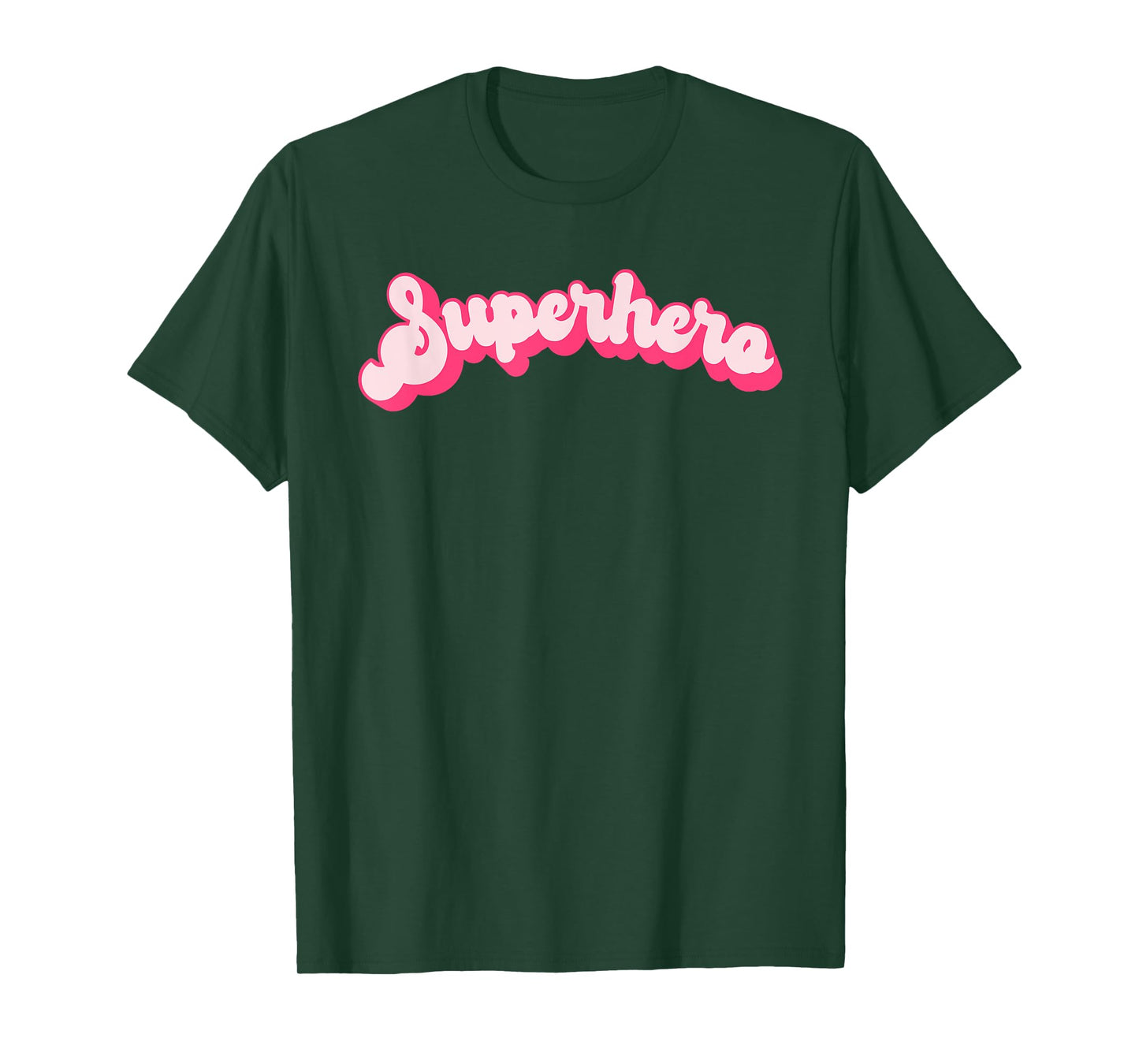 Superhero - Cute Pink Vintage Retro Halloween Super Hero T-Shirt