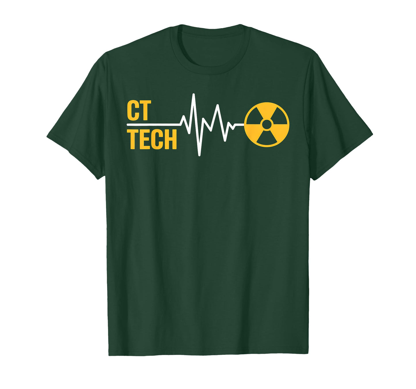 CT Tech Radiology Technologist Heartbeat Radiation Symbol T-Shirt