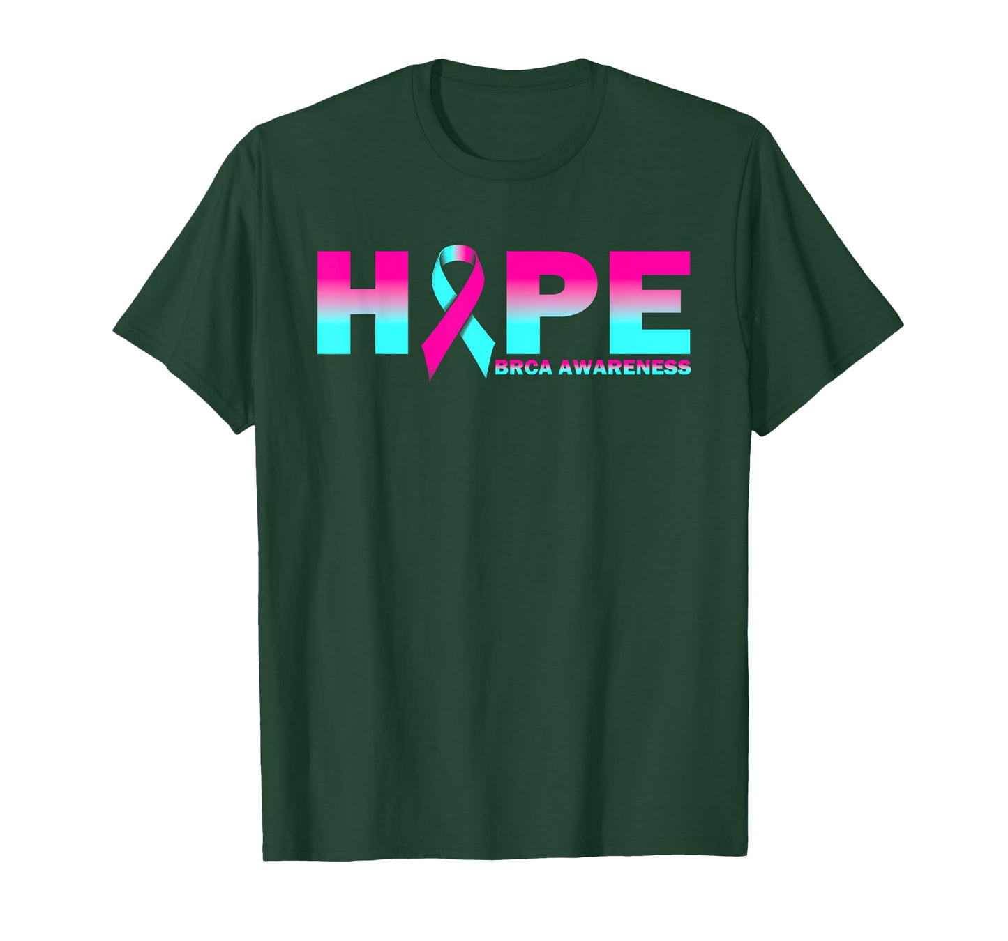 Hope BRCA Awareness Breast Cancer Pink Ribbon T-Shirt