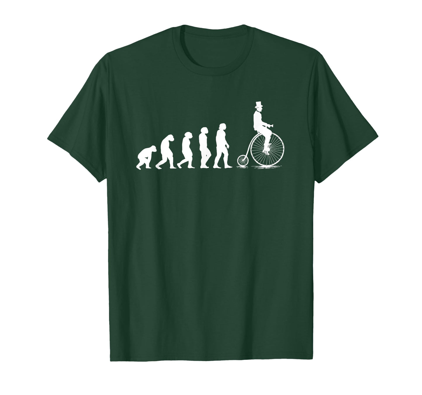 Funny Penny Farthing Bike Evolution Design Retro Cyclist T-Shirt