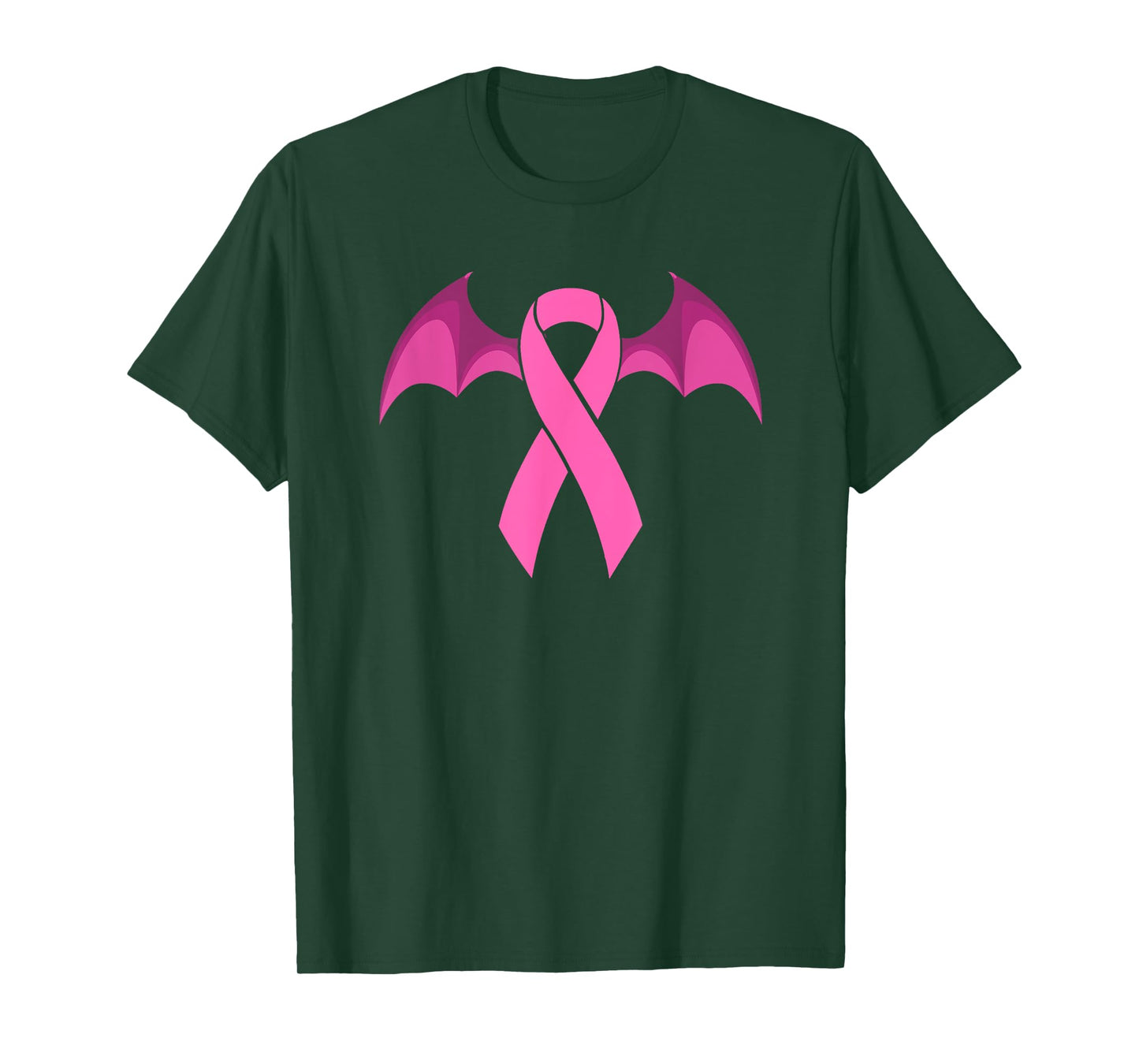 Breast Cancer Halloween - Bat Wings Awareness Ribbon T-Shirt