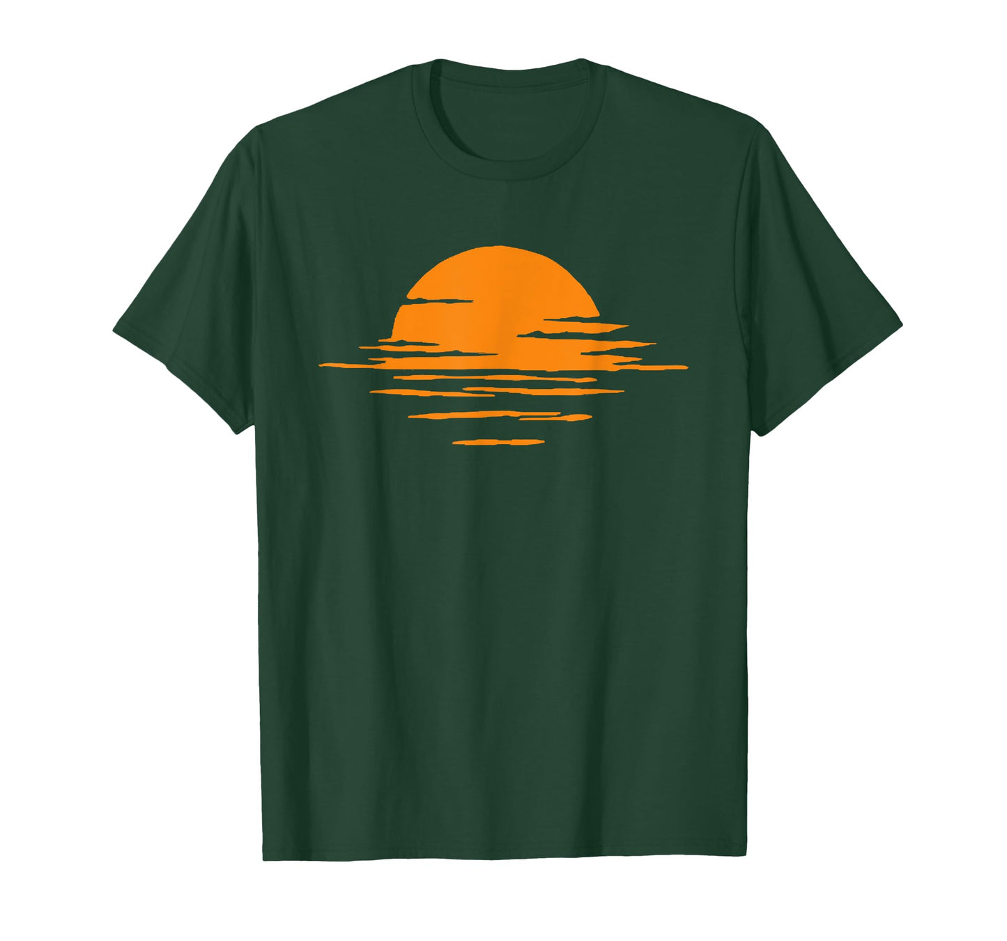 sunrise sunset sunshine beach sea nature adventure retro T-Shirt