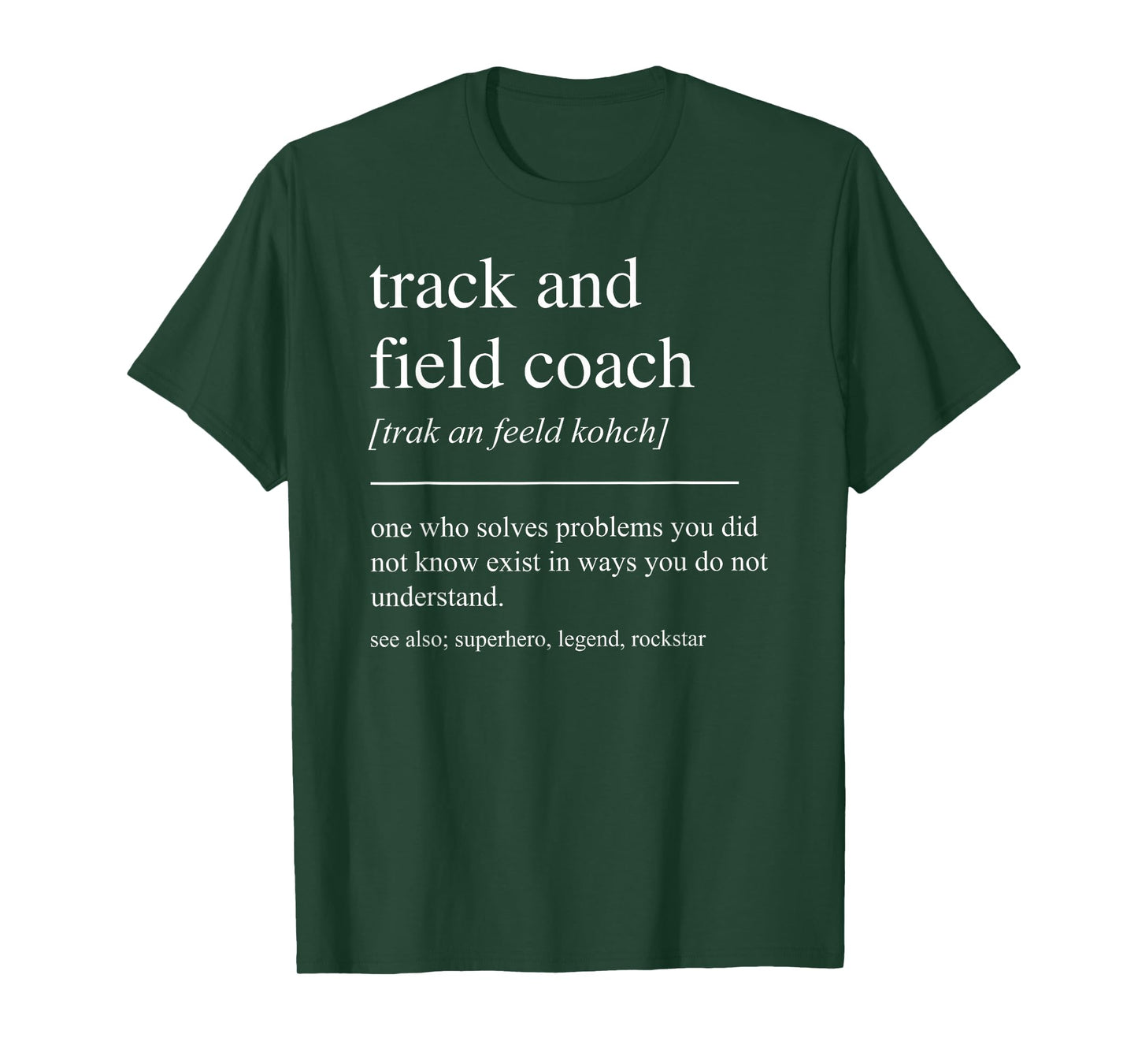Funny Track And Field Coach Definition Retirement Men Women T-Shirt
