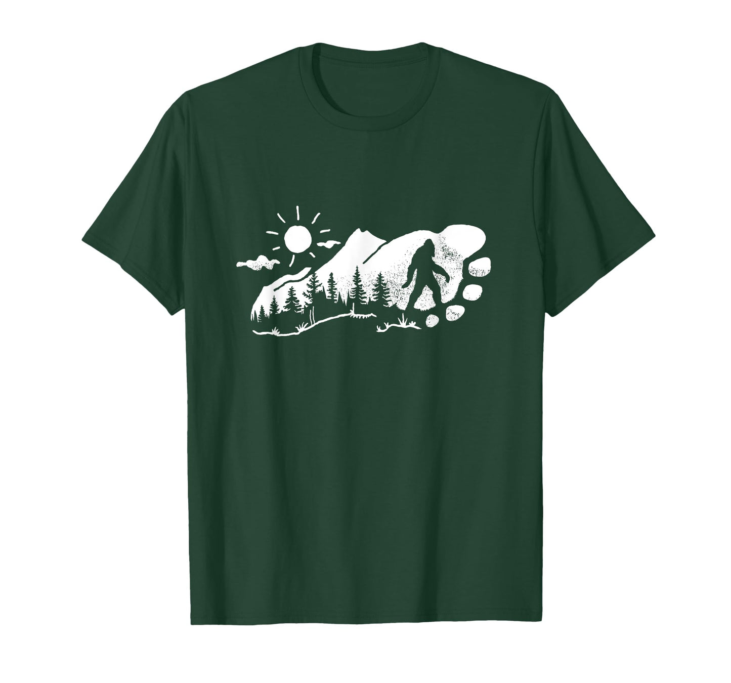 Bigfoot Footprint Graphic T-Shirt