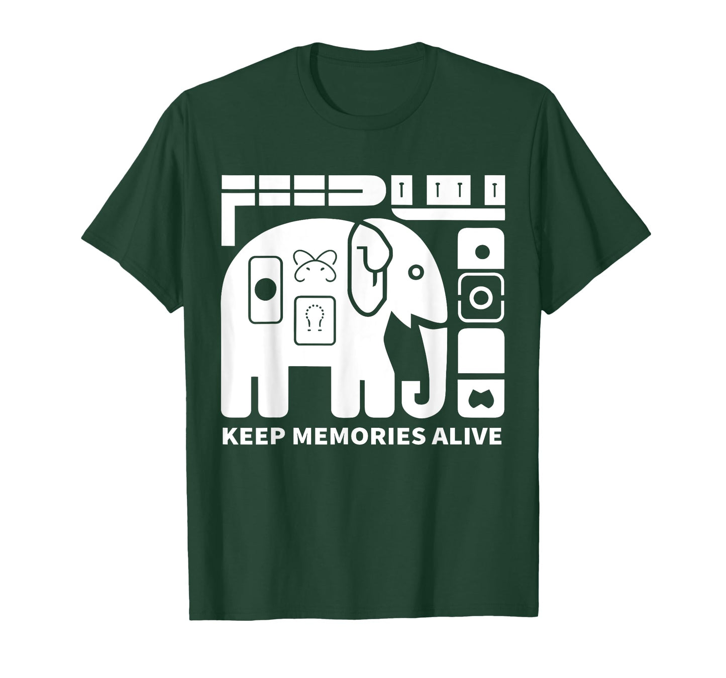 Keep Memories Alive Elephant Alzheimer's Awareness Purple T-Shirt