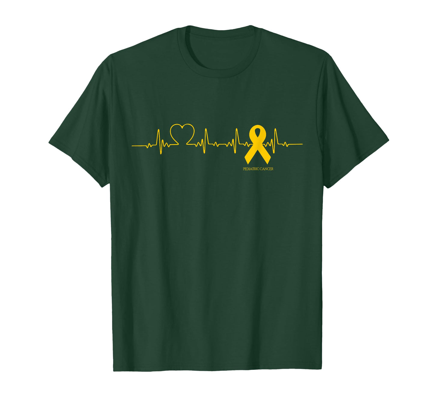 Pediatric Cancer Shirt Cancer Heartbeat Gift Tee For Kids T-Shirt