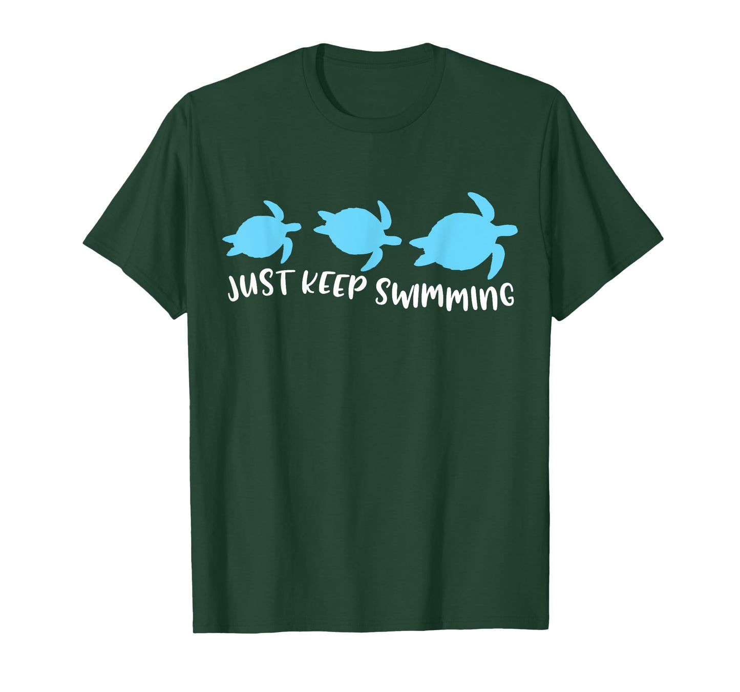 Just Keep Swimming Sea Turtle Swimmer Swim Team Coach Gift T-Shirt