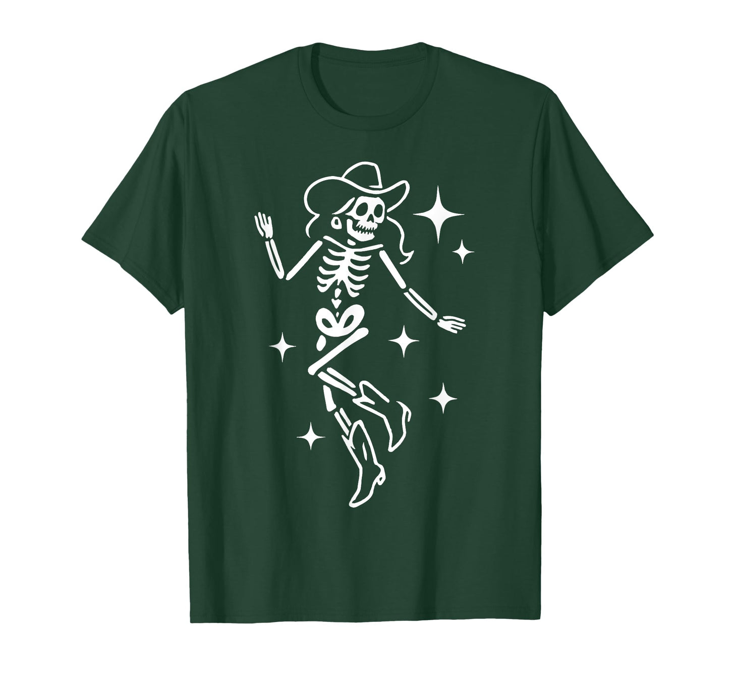 A Girl Skeleton Dancing for Funny Scary Halloween T-Shirt