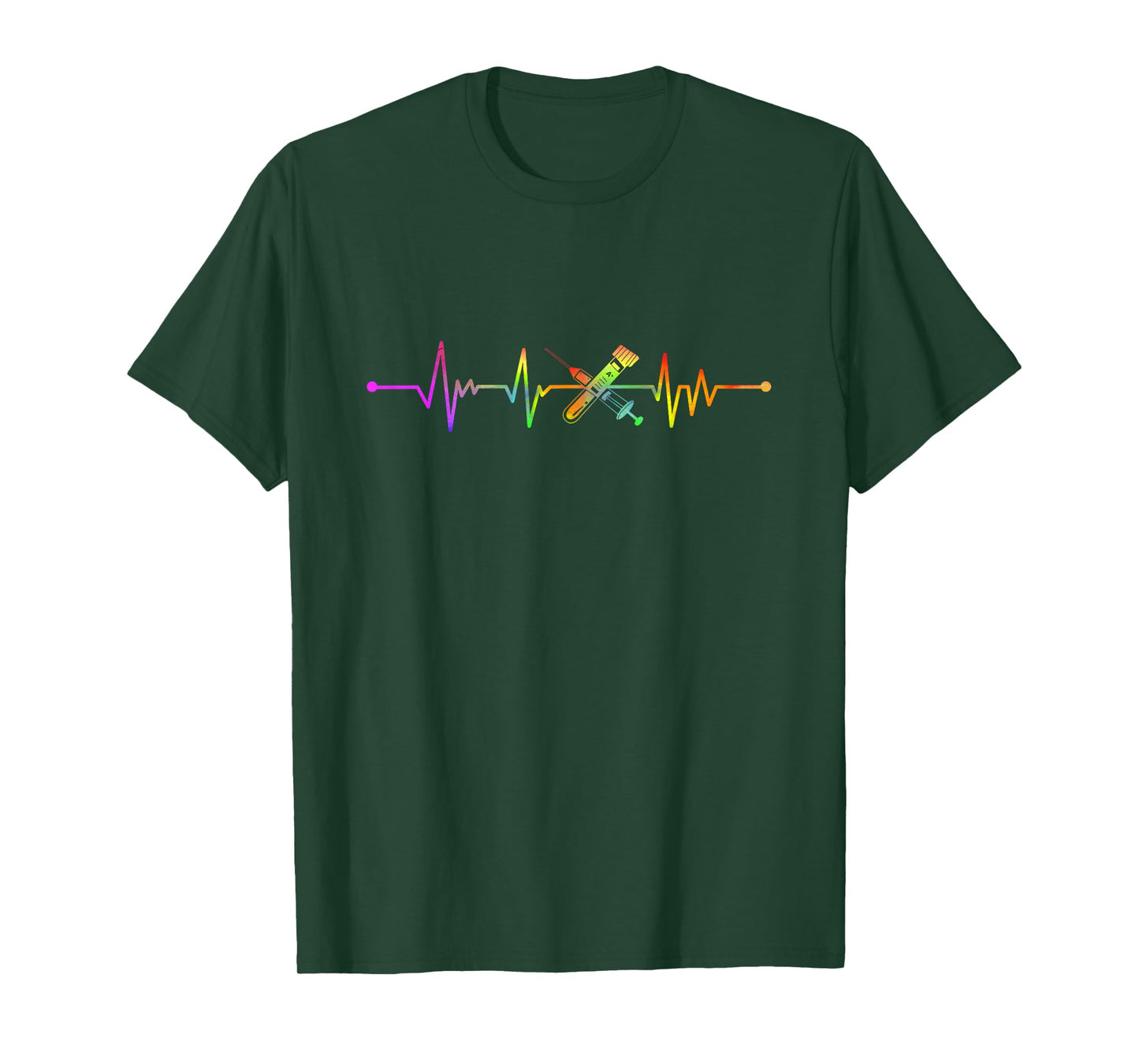 Phlebotomist Tech Technician Heartbeat Watercolor T-Shirt