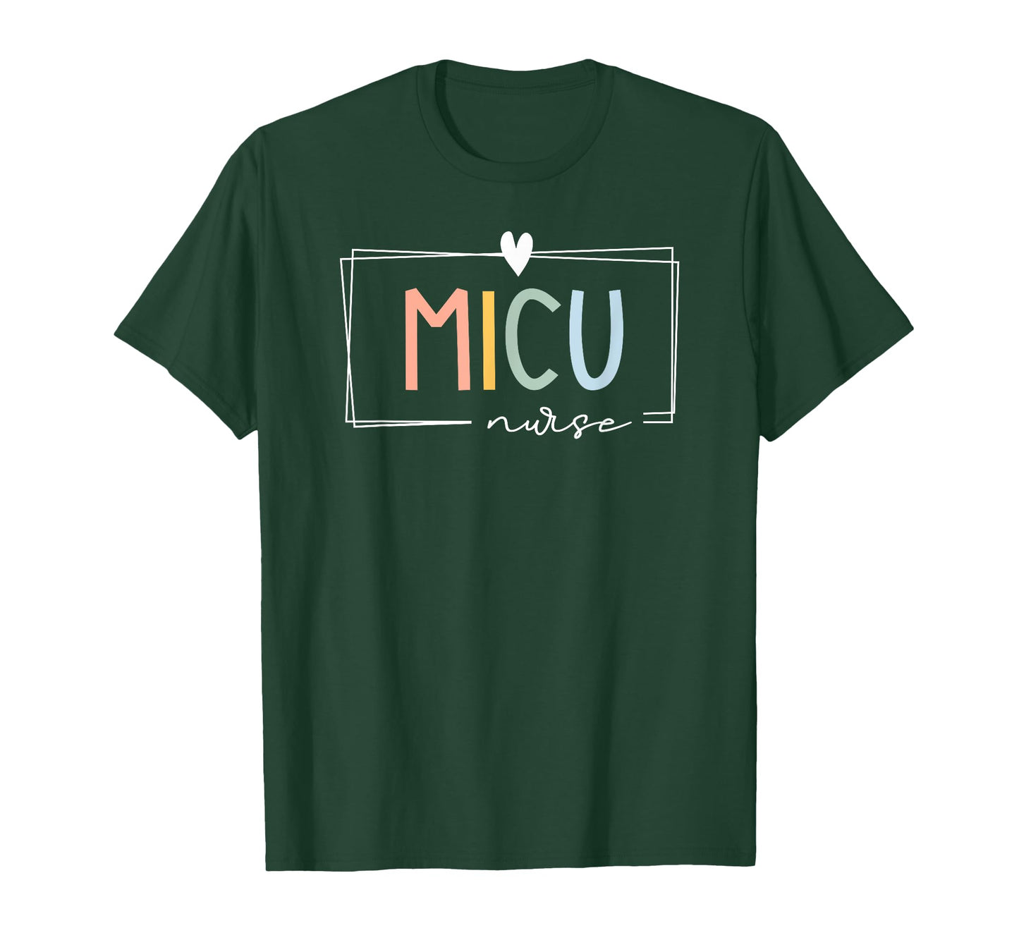 Retro MICU Nurse ICU Medical Rainbow Team Critical Care T-Shirt