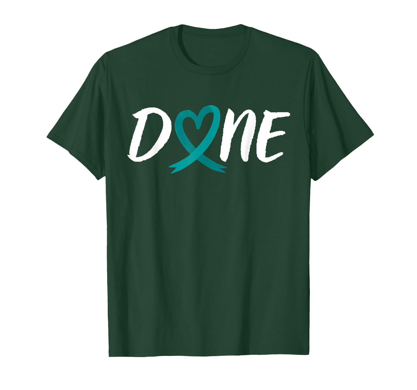 Done Last Day Of Radiation Chemo Ovarian Cancer Heart T-Shirt