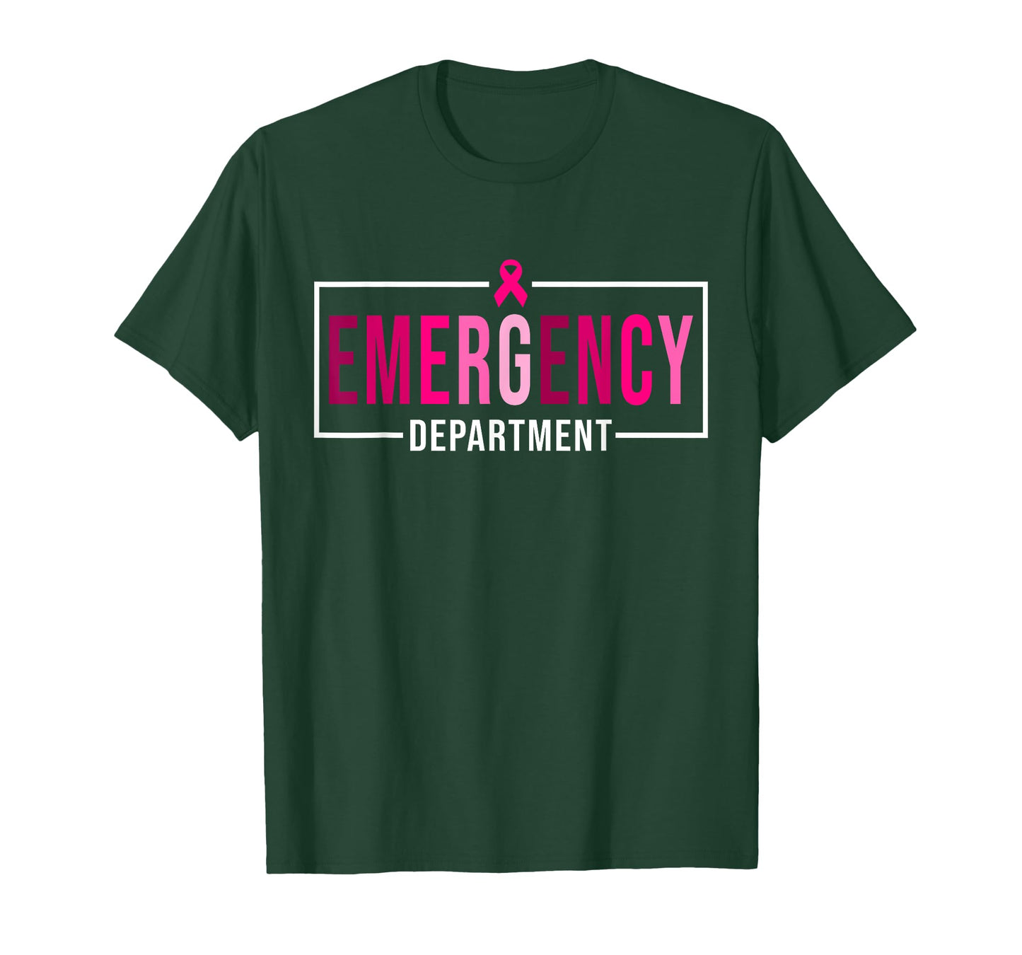 Emergency Department Emergency Room Nurse Breast Cancer T-Shirt
