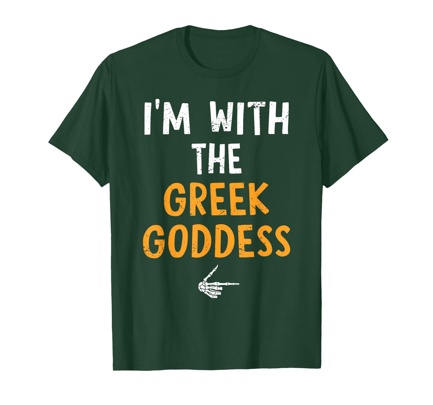 I'm with The Greek Goddess Costume Halloween Matching Couple T-Shirt