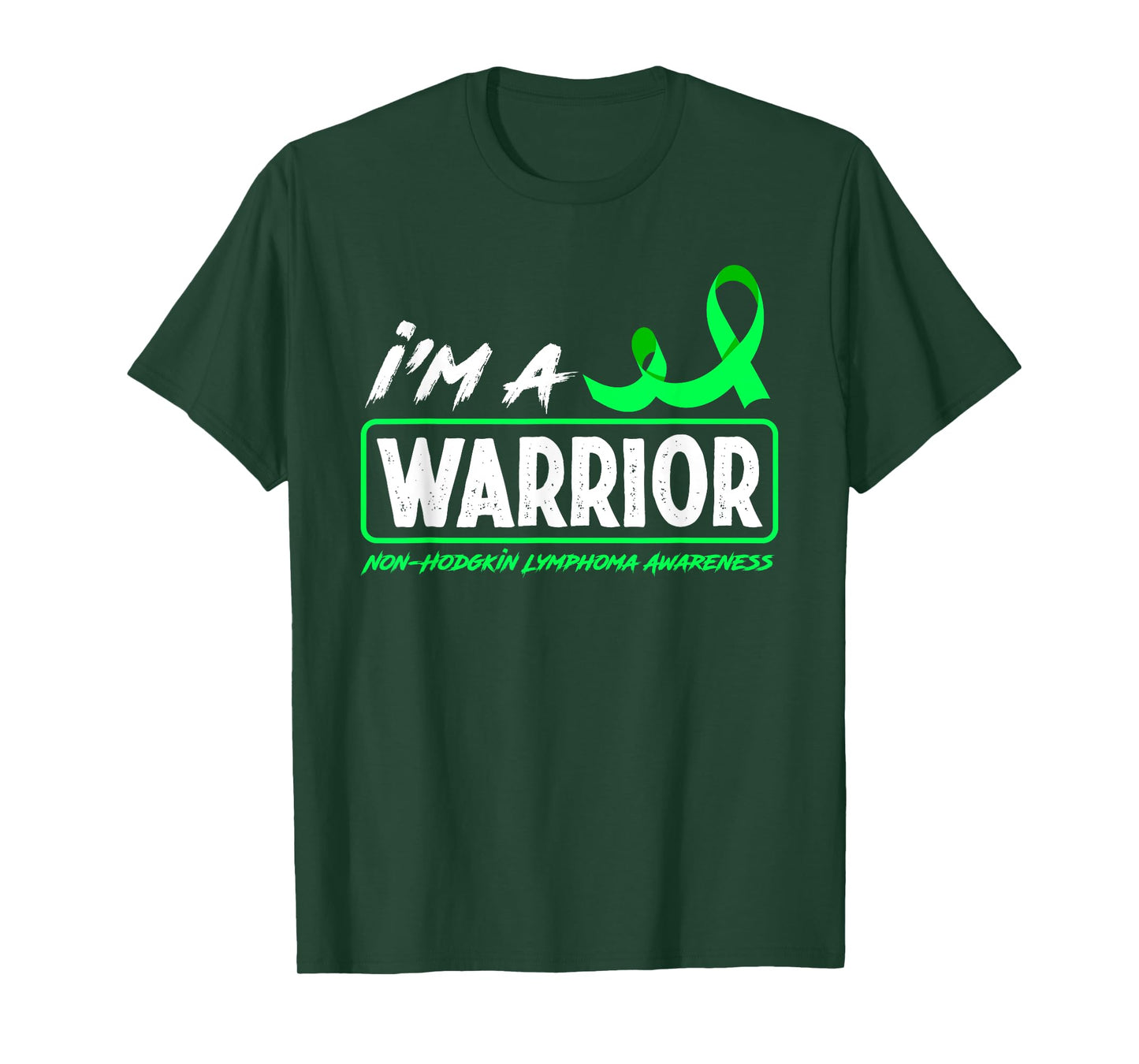 Non-Hodgkin Lymphoma Awareness Apparel & Gifts I'm A Non-Hodgkin Lymphoma Warrior T-Shirt - Black, Unisex-Adults, Short Sleeve, Classic Fit, Crew Neck, Cotton 60% Polyester 40%