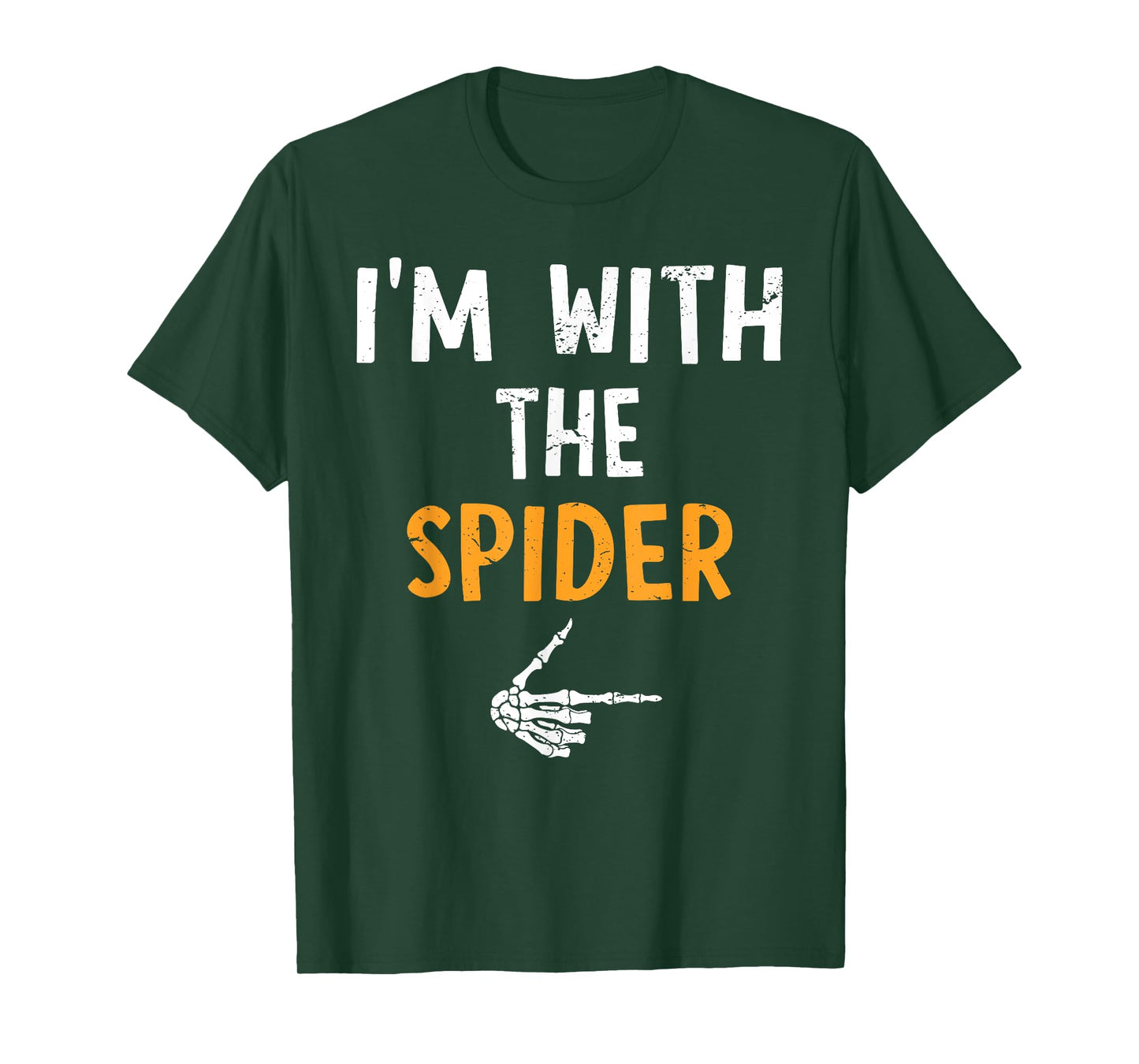 I'm with The Spider Costume Halloween Matching Couple T-Shirt